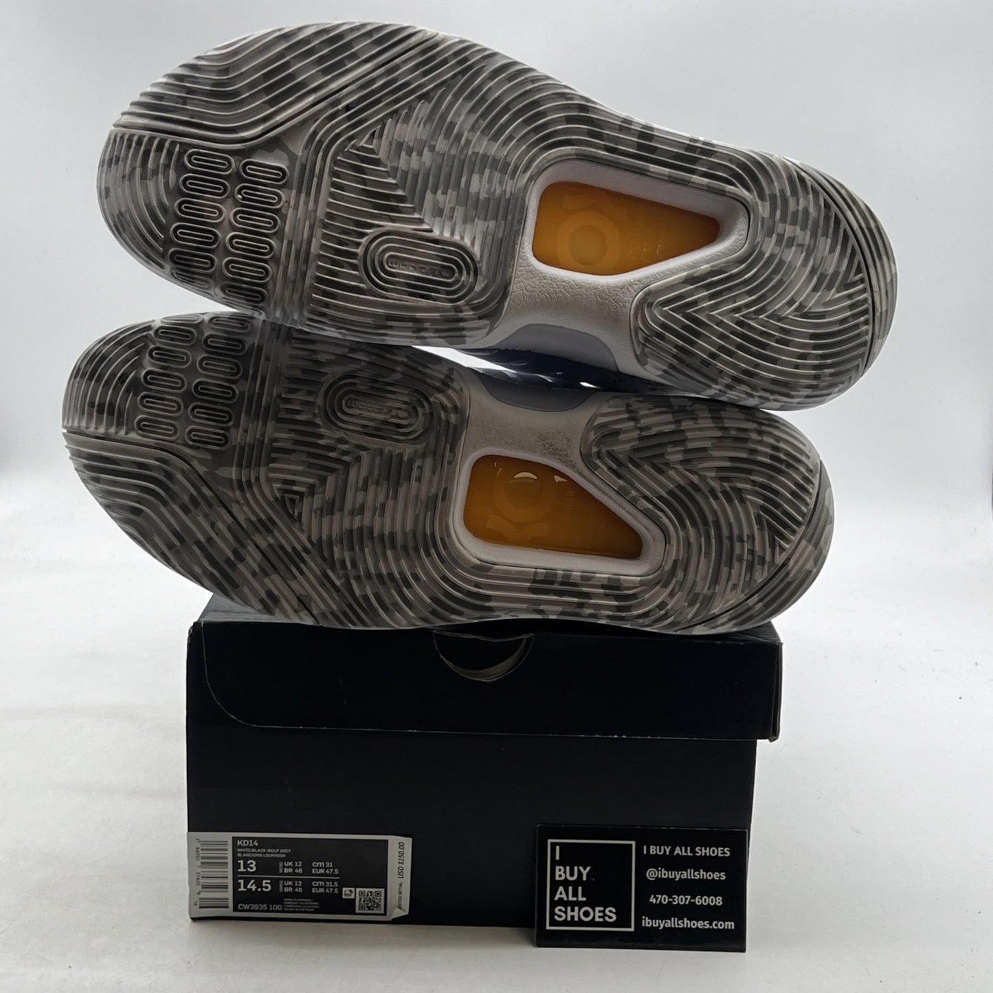 Size 13 - Nike KD 14 'Home' White Wolf Grey (CW3935-100)