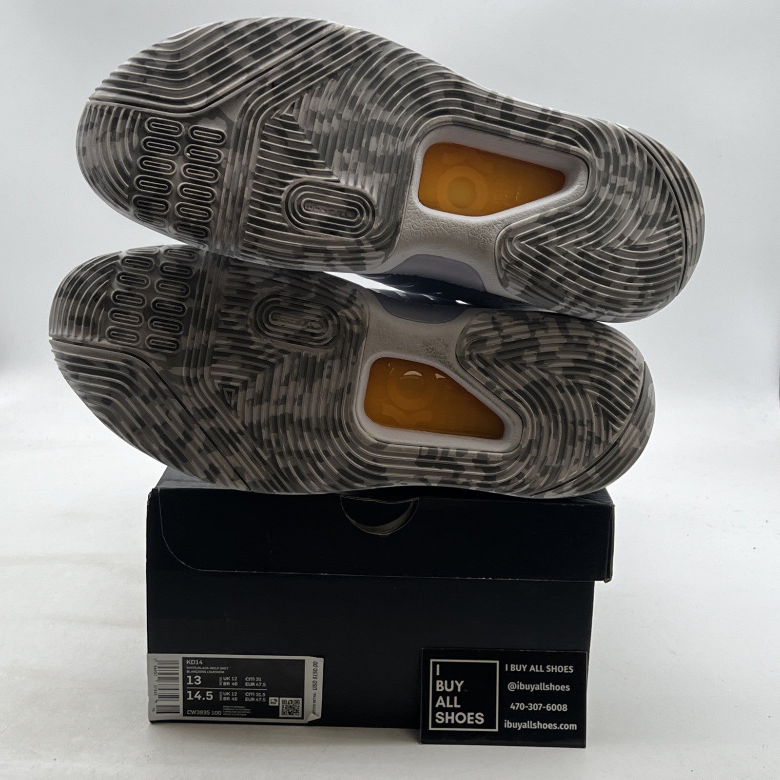 Size 13 - Nike KD 14 'Home' White Wolf Grey (CW3935-100)