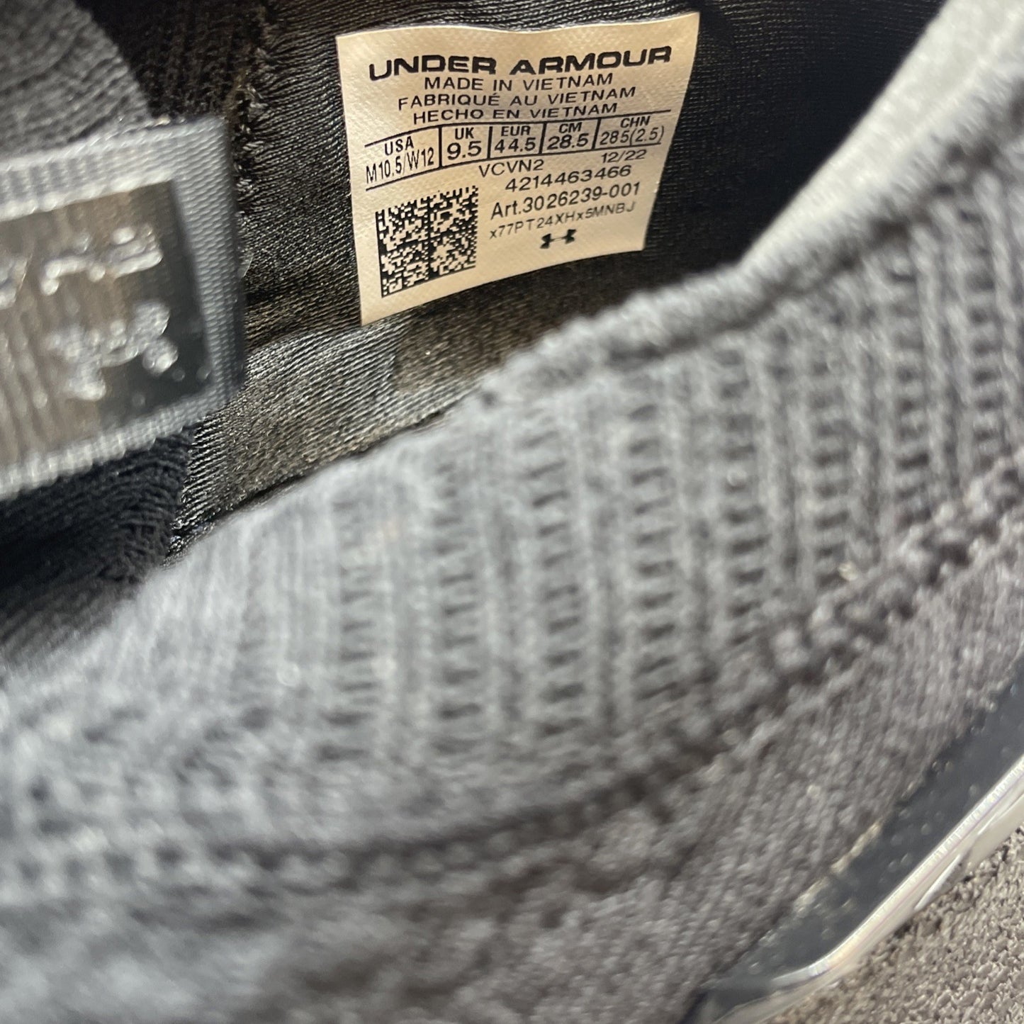 Size 12W - Under Armour HOVR Phantom 3 Slip Triple Black Suede (3026239-001)