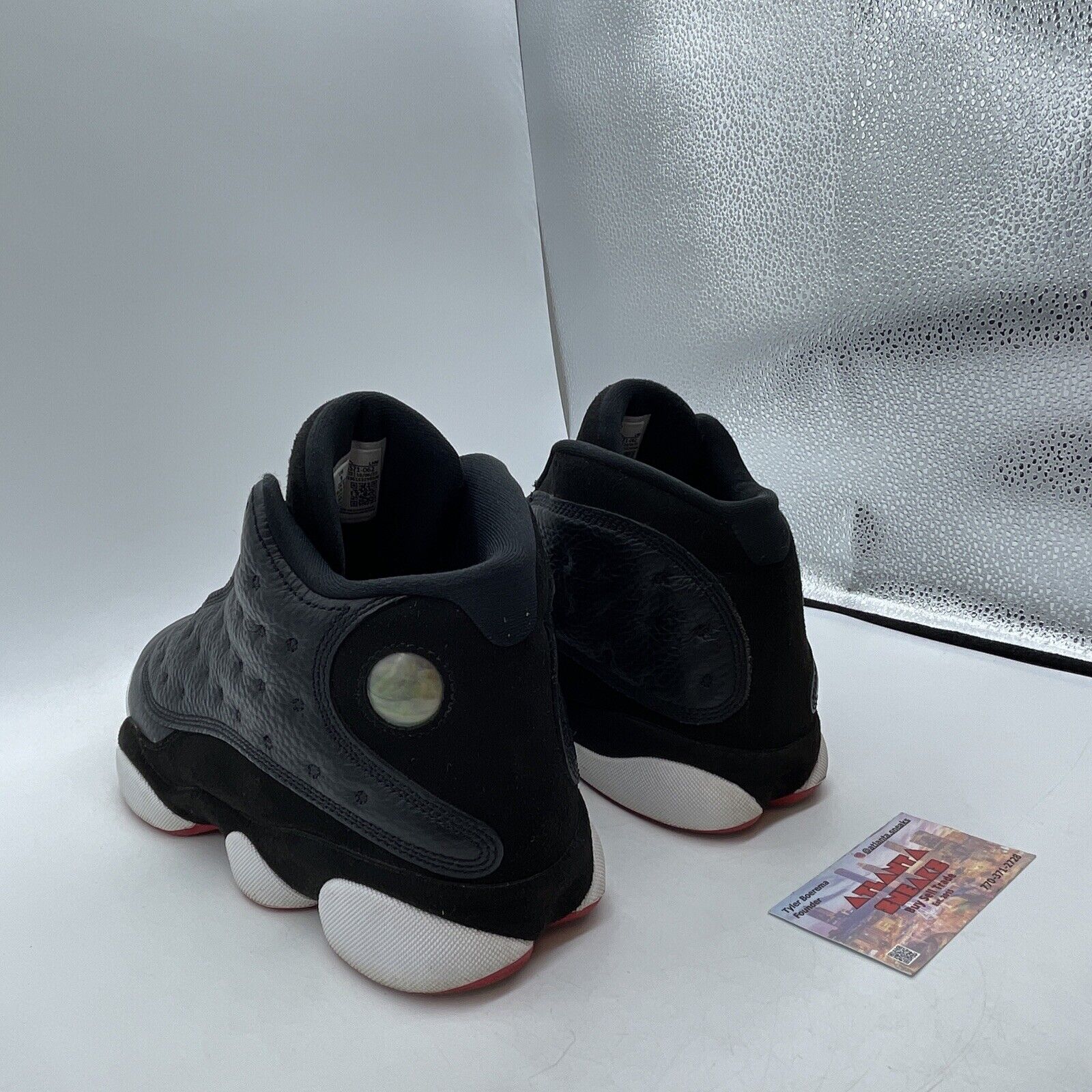 Size 9 - Jordan 13 Retro Mid Playoff Black White Red Suede (414571-062)