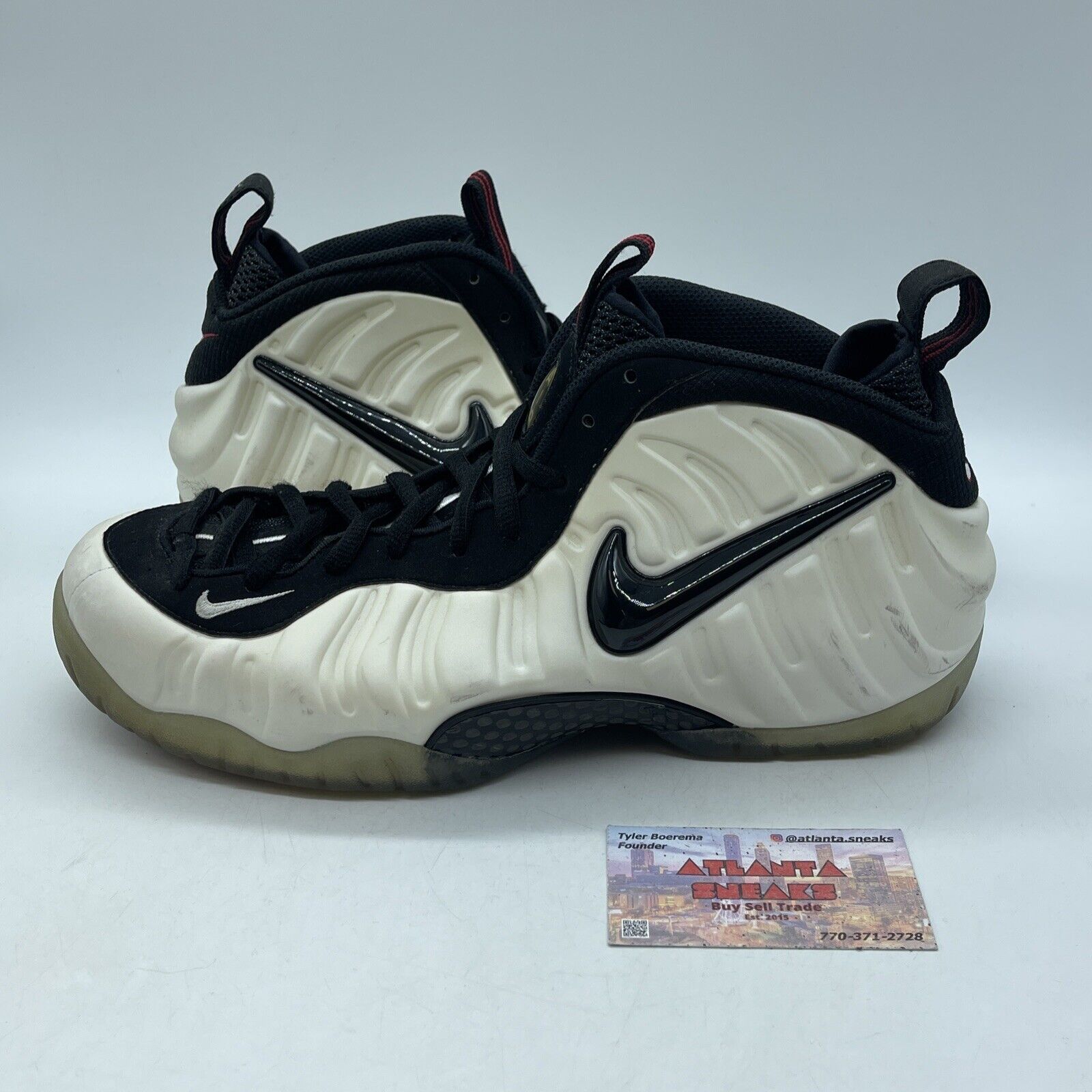 Size 11.5 - Nike Air Foamposite Pro Class of 97 White Leather Black (624041-100)