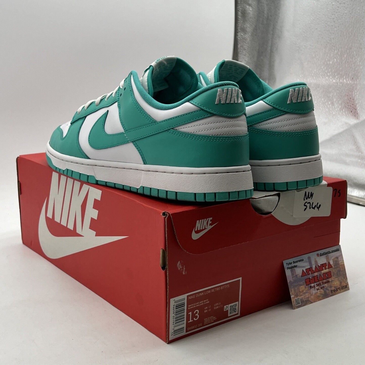 Size 13 - Nike Dunk Low Clear Jade (DV0833-101)