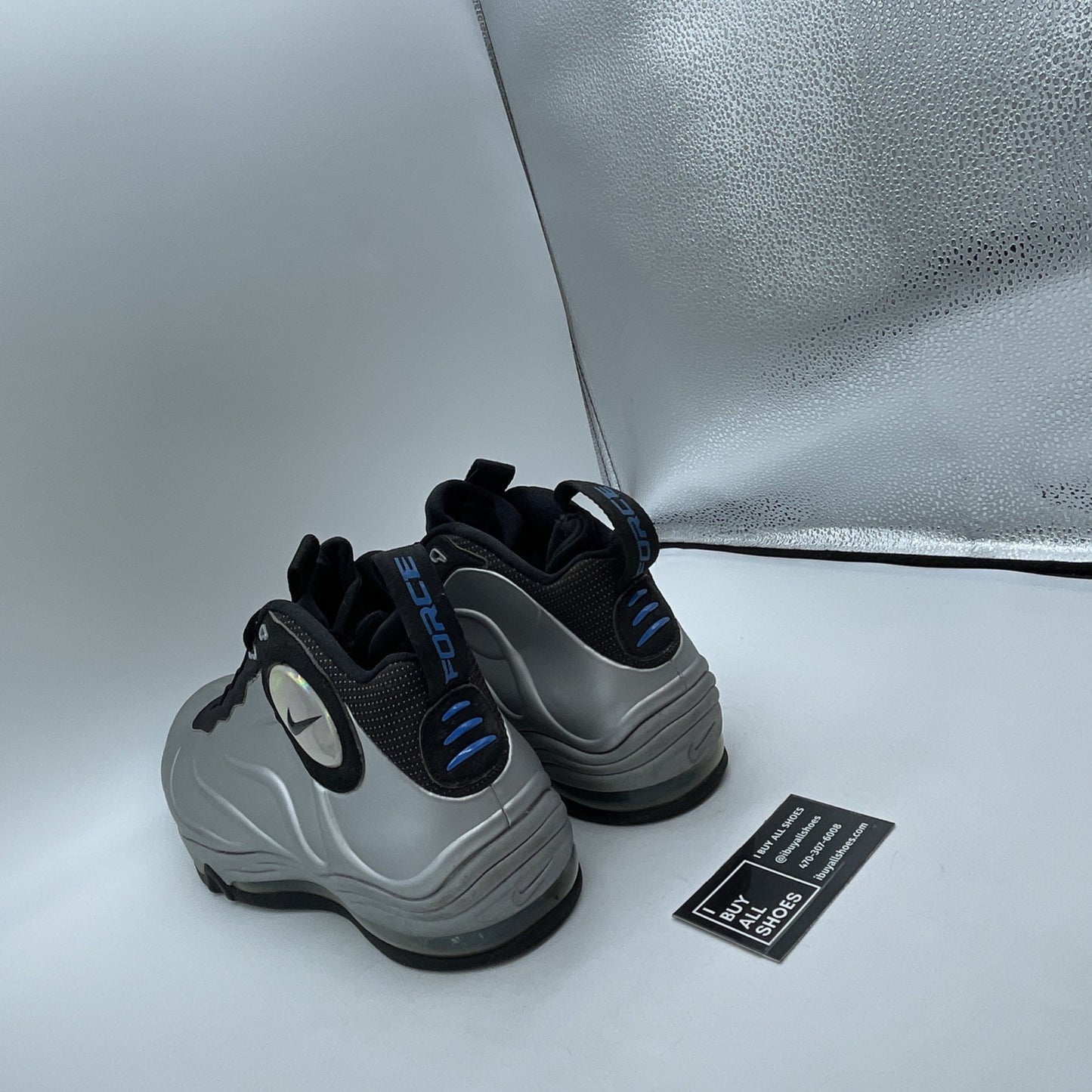 Size 13 - Nike Total Air Foamposite Max 2011 Metallic Silver (472498-040)