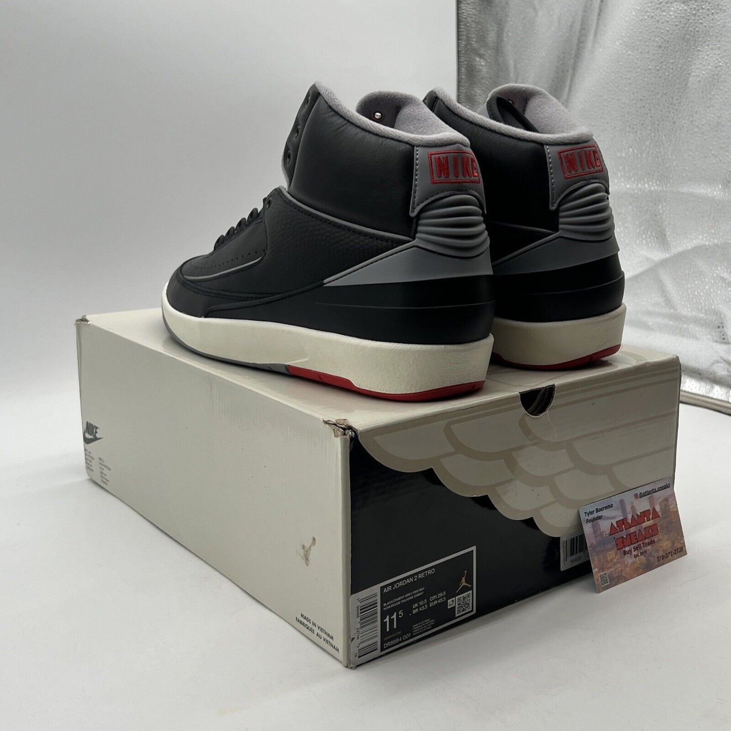 Size 11.5 - Air Jordan 2 Retro Black Cement (DR8884-001)