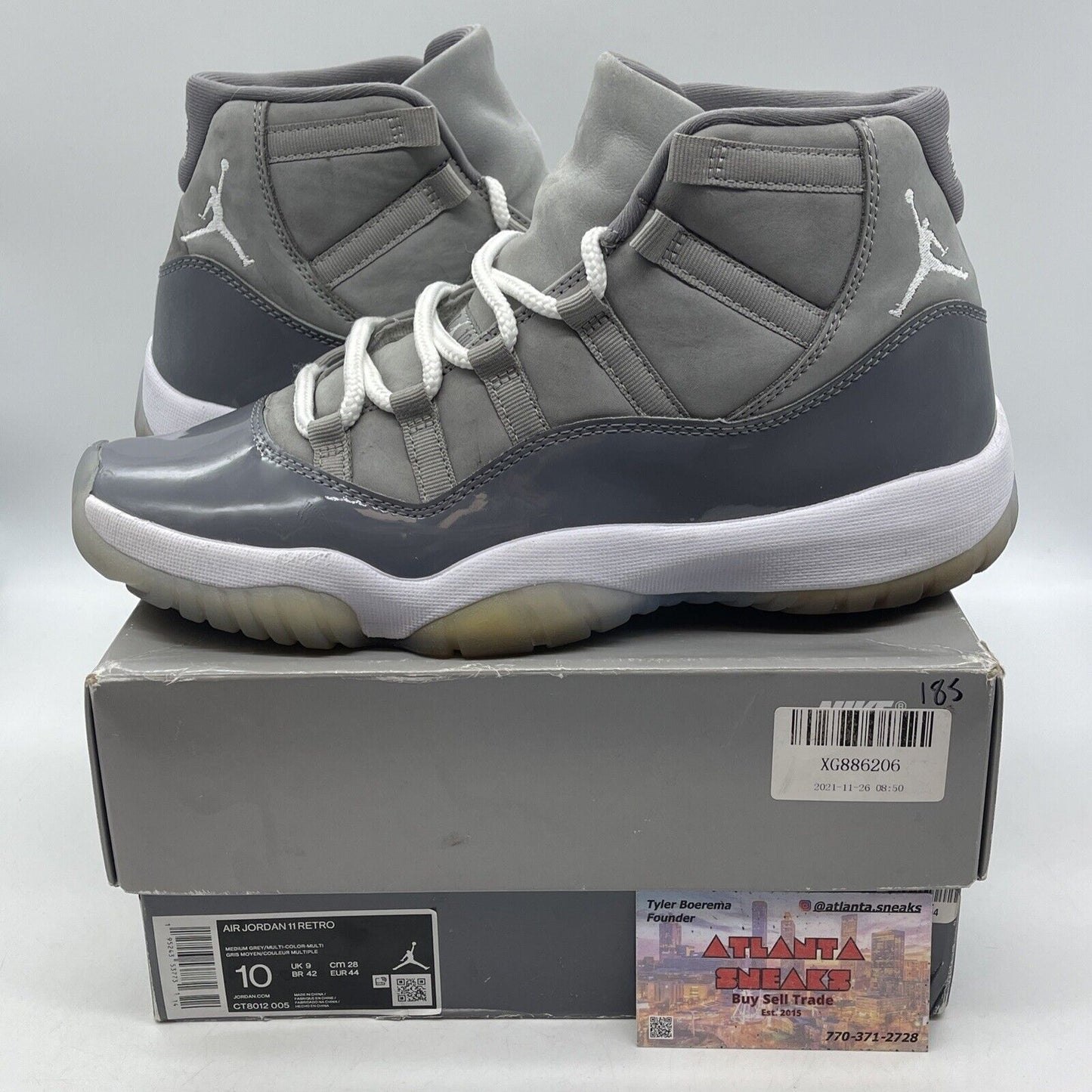 Size 10 - Jordan 11 Retro High Cool Grey Suede White Leather (CT8012-005)