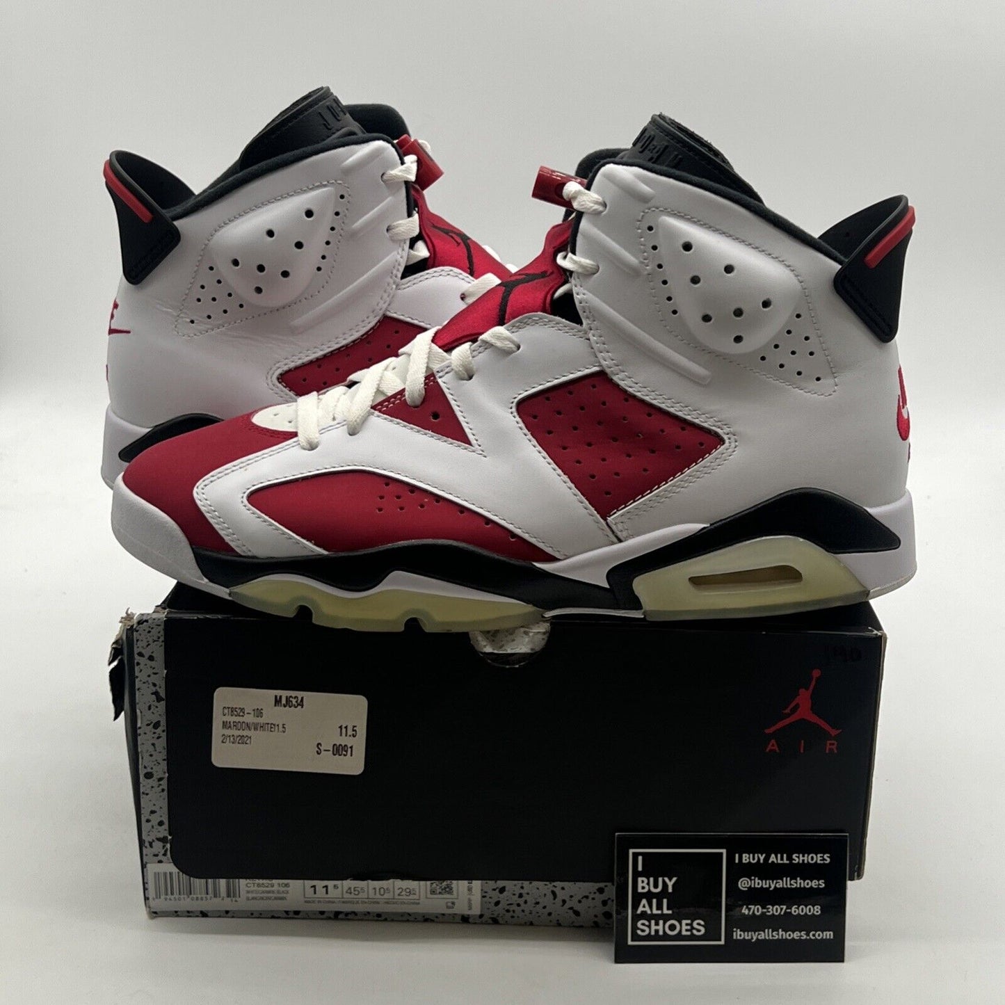 Size 11.5 - Air Jordan 6 Retro OG Mid Carmine (CT8529-106)