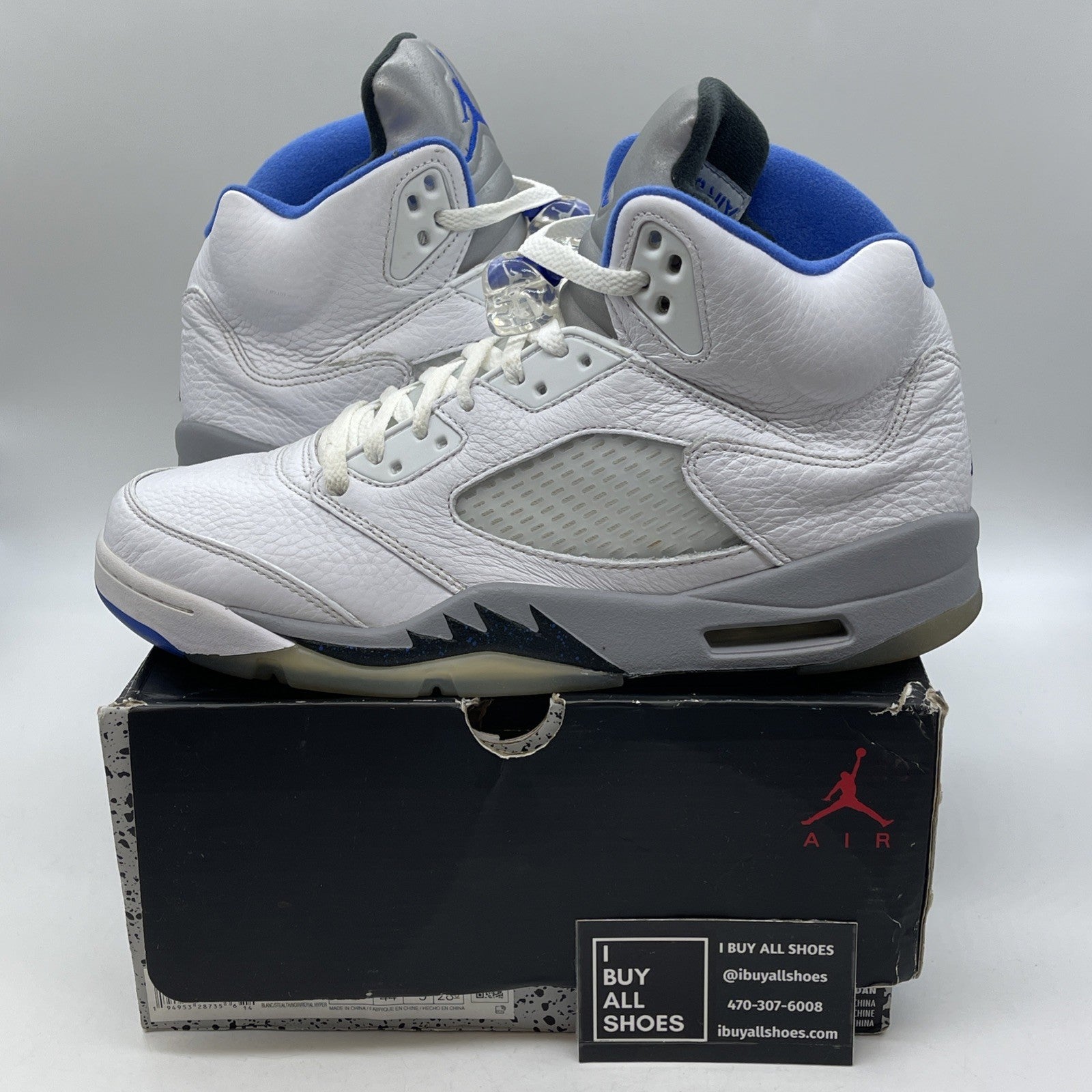 Size 10 - Air Jordan 5 Retro Stealth 2.0 Blue White Leather (DD0587-140)