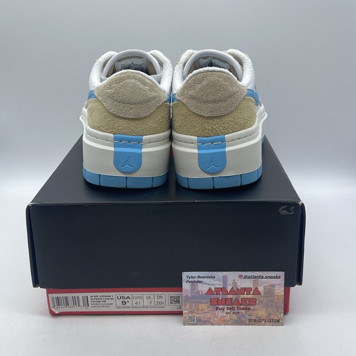 Size 9.5W- Air Jordan 1 Elevate SE Low Salt Lake City Blue White (FD1028-100)