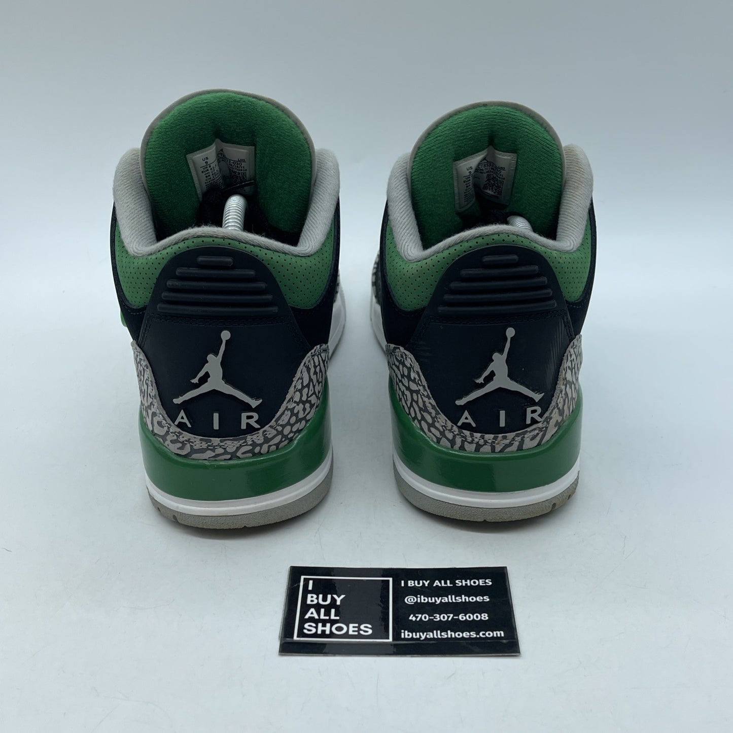 Size 9 - Jordan 3 Retro Mid Pine Green Black Grey White Suede (CT8532-030)