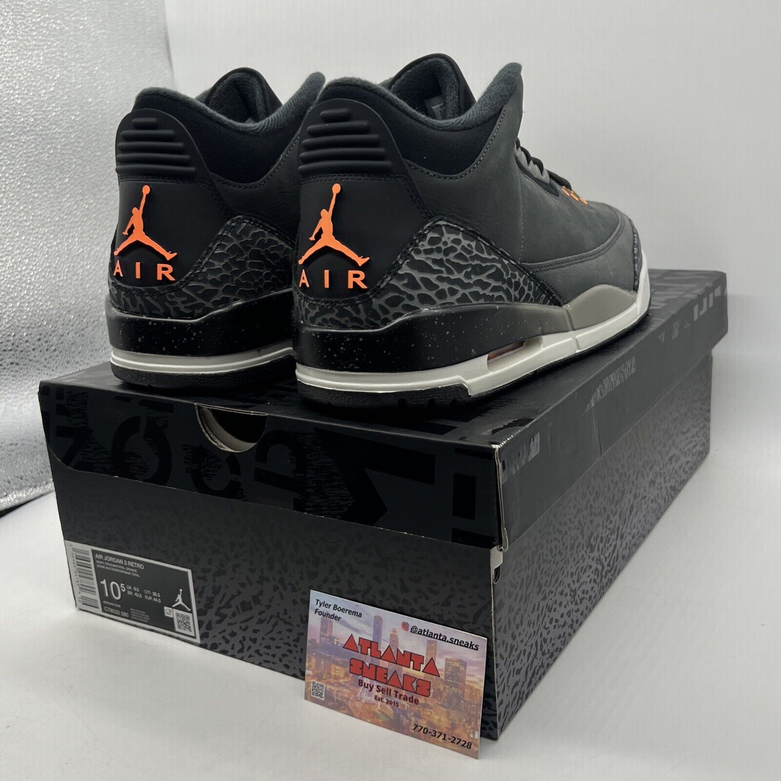 Size 10.5 - Jordan 3 Retro 2023 Mid Fear Grey Black Suede (CT8532-080)