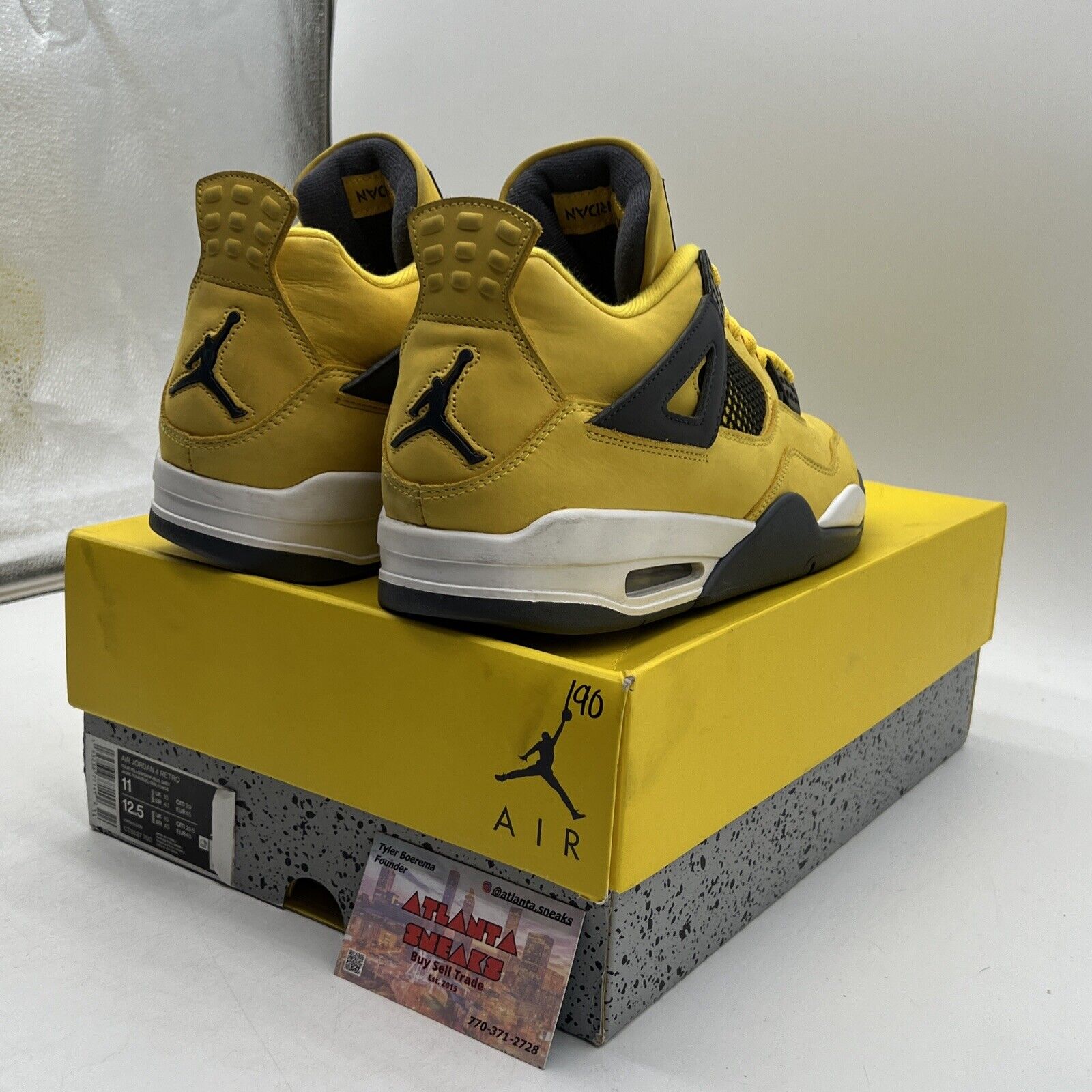 Size 11 - Jordan 4 Retro Mid Lightning Grey Suede White (CT8527-700)