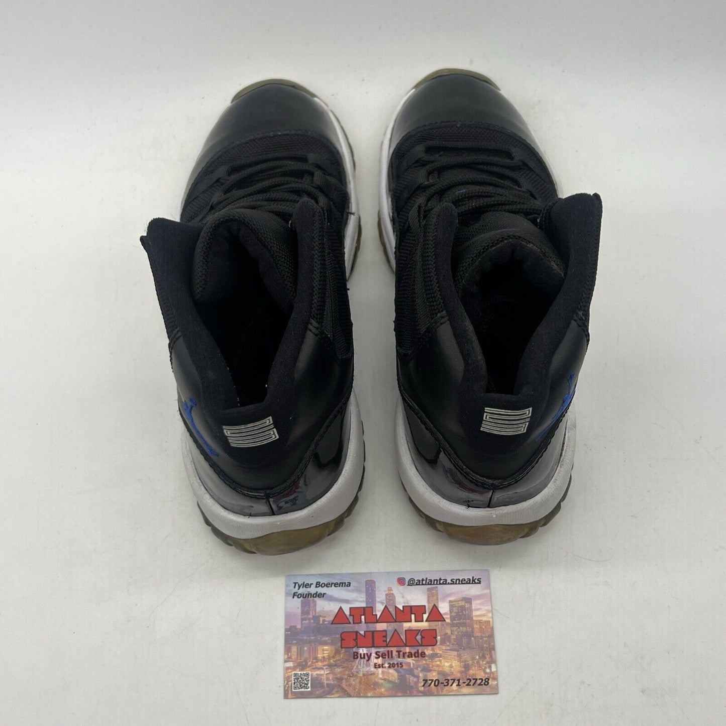 Size 4 - Air Jordan 11 Retro 2009 Space Jam White Black (378038-041)