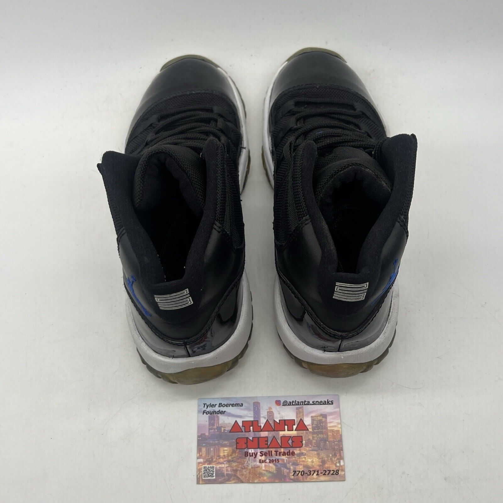 Size 4 - Air Jordan 11 Retro 2009 Space Jam White Black (378038-041)