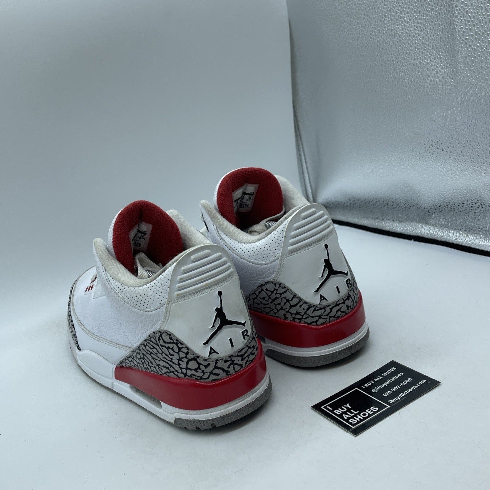 Size 12 - Jordan 3 Retro Hall of Fame 2018 White Red Grey Suede (136064-116)