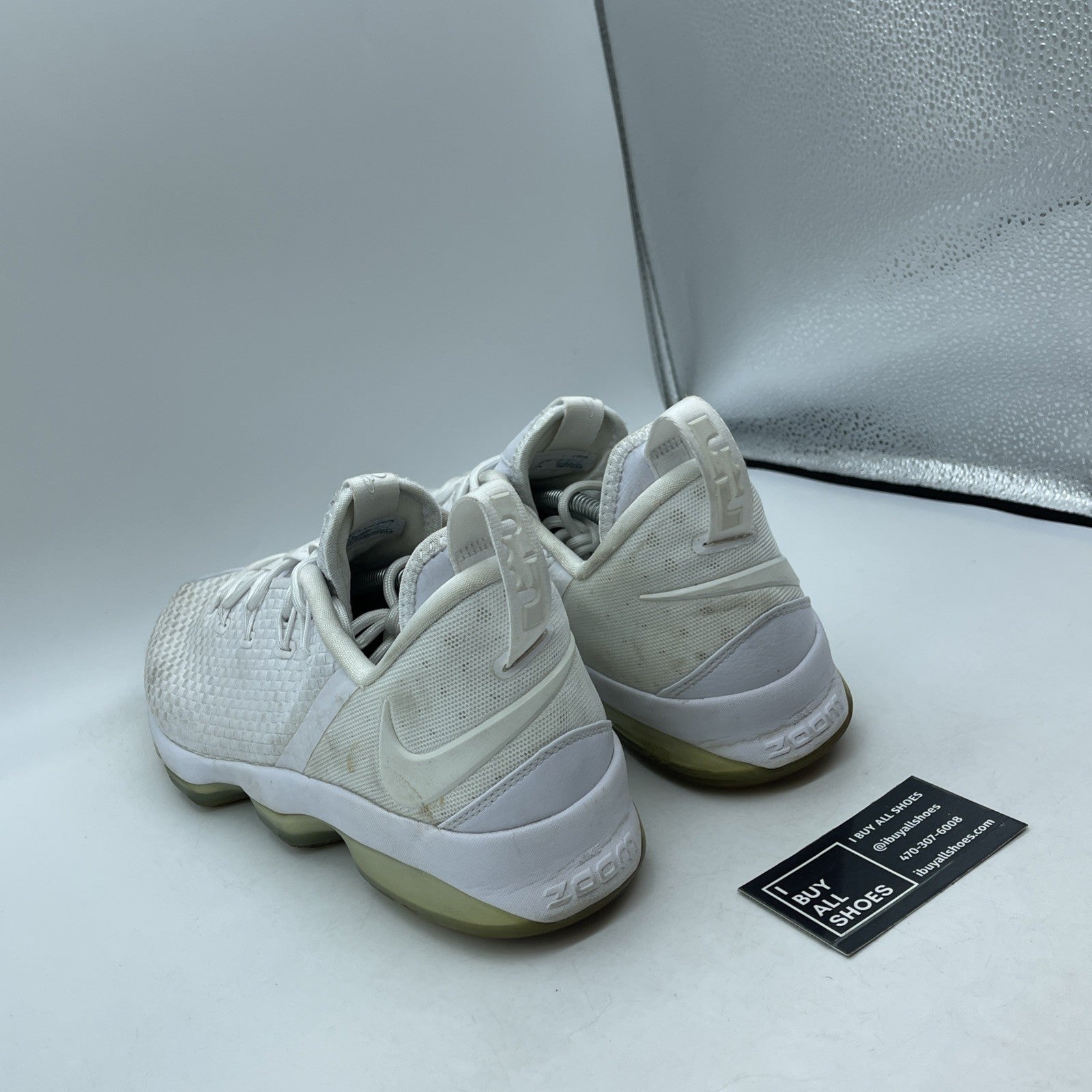 Size 13 - Nike LeBron 14 Low Ice Suede Leather (878636-101)