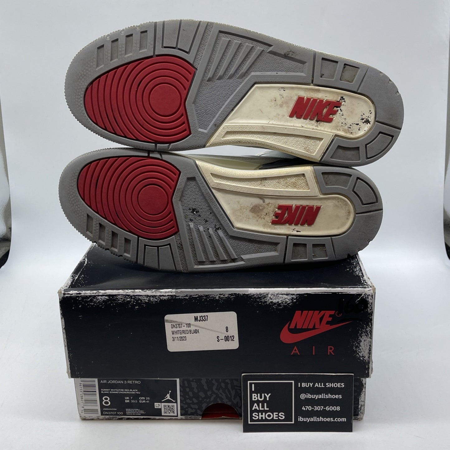 Size 8 - Jordan 3 Retro Mid White Cement Reimagined Grey Suede (DN3707-100)