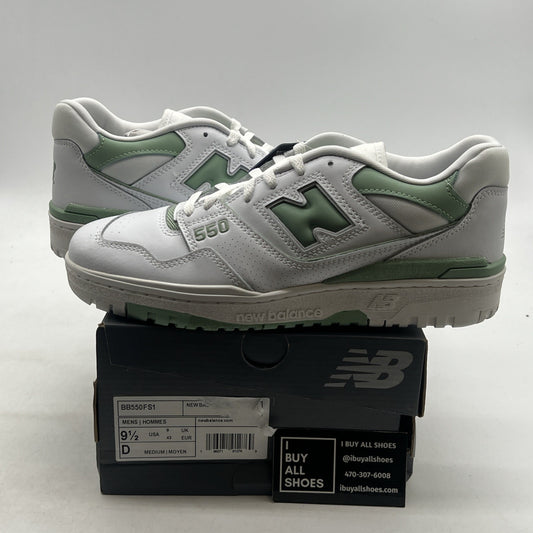 Size 9.5 - New Balance 550 White Mint Green (BB550FS1)