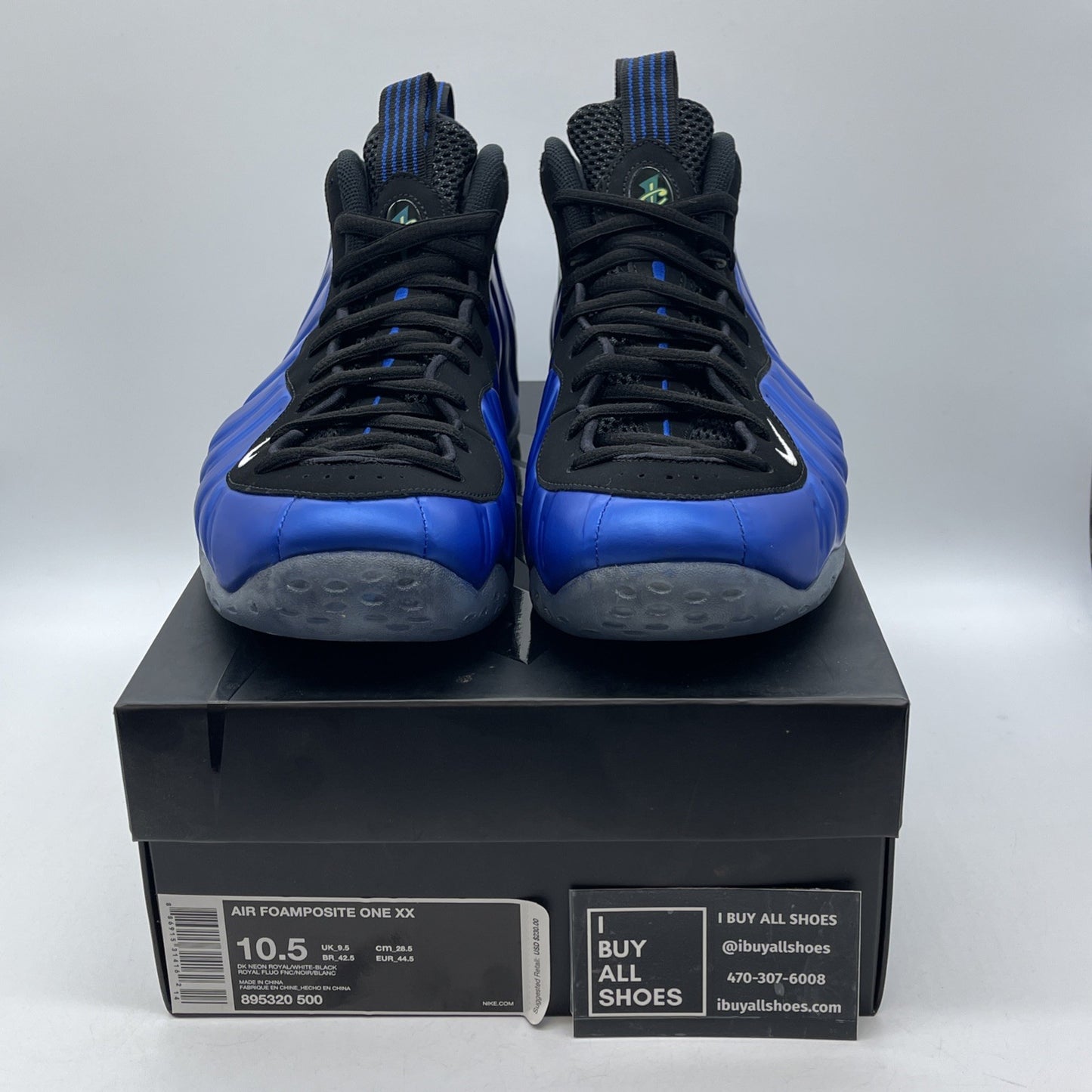 Size 10.5 - Nike Air Foamposite One XX Royal Black Blue (895320-500)
