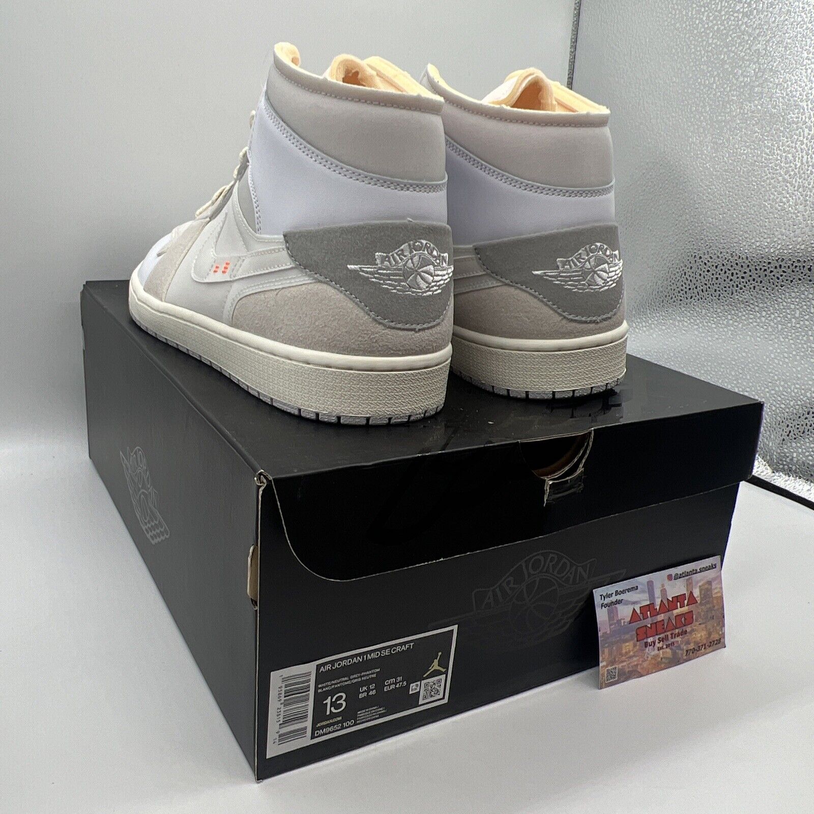 Size 13 - Jordan 1 Mid SE Craft White 2022 Brand  New Og All