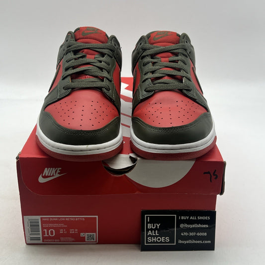 Size 10 - Nike Dunk Low Cargo Khaki Mystic Red (DV0833-600)