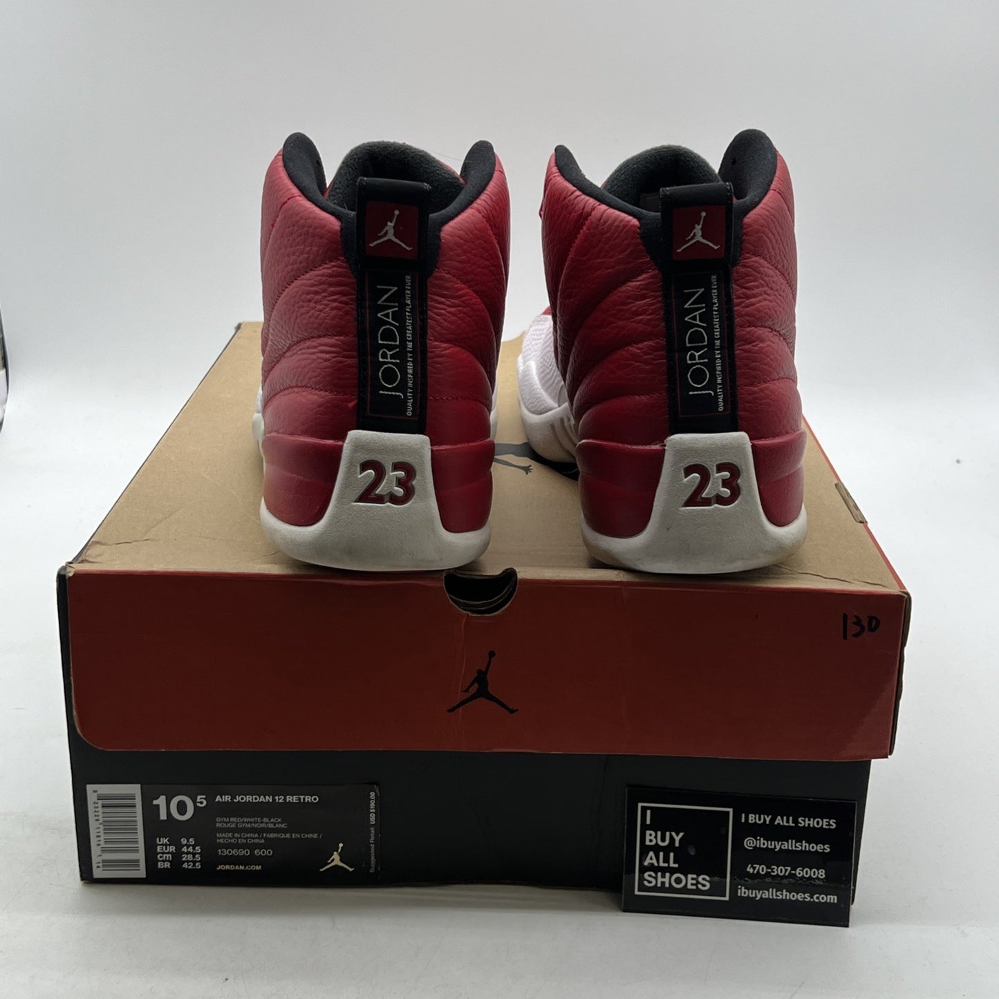 Size 10.5 - Air Jordan 12 Retro Gym Red (130690-600)