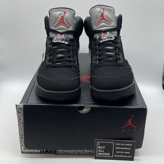 Size 11.5 - Jordan 5 OG Mid Metallic Silver Black Suede (845035-003)