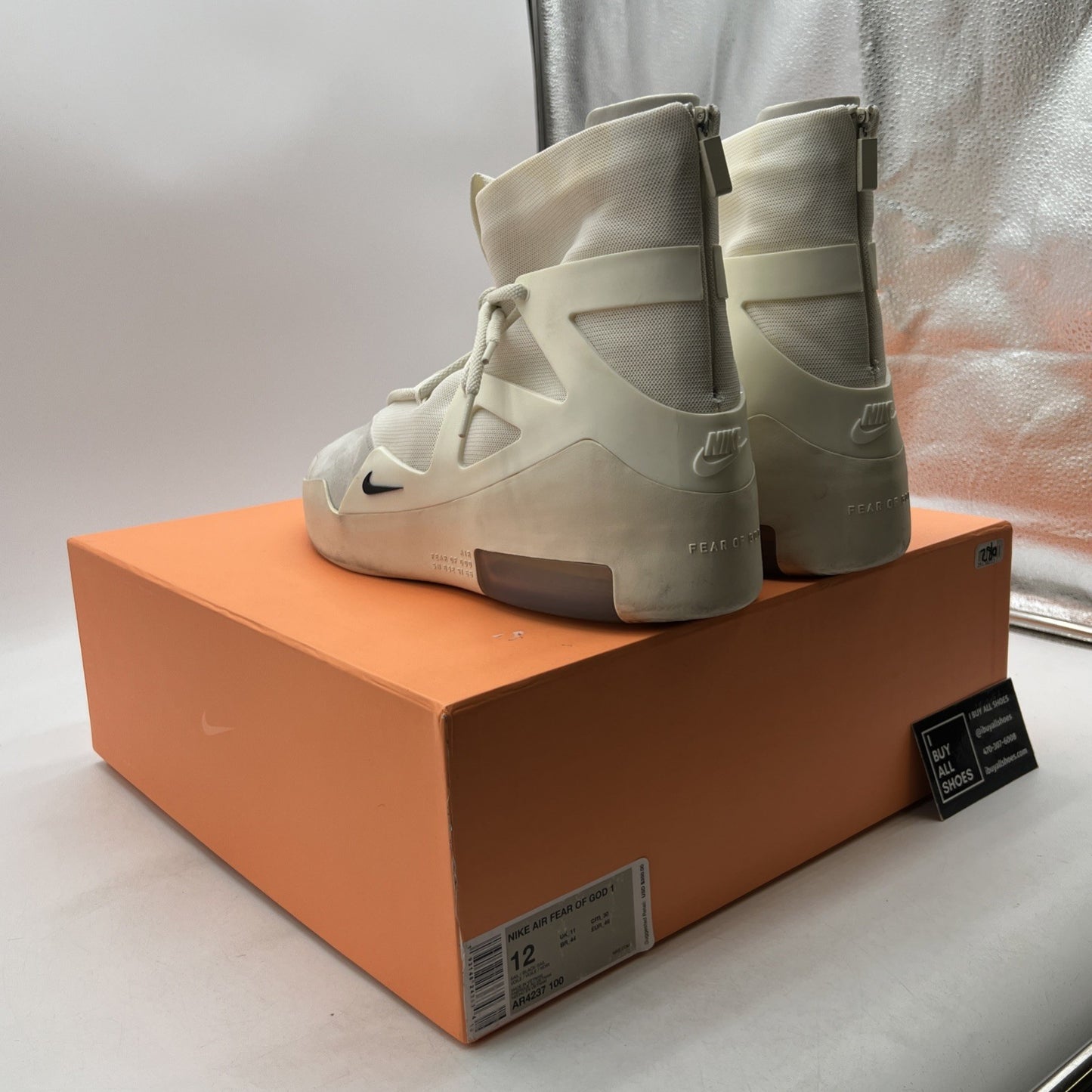 Size 12 - Nike Air Fear Of God 1 Sail (AR4237-100)