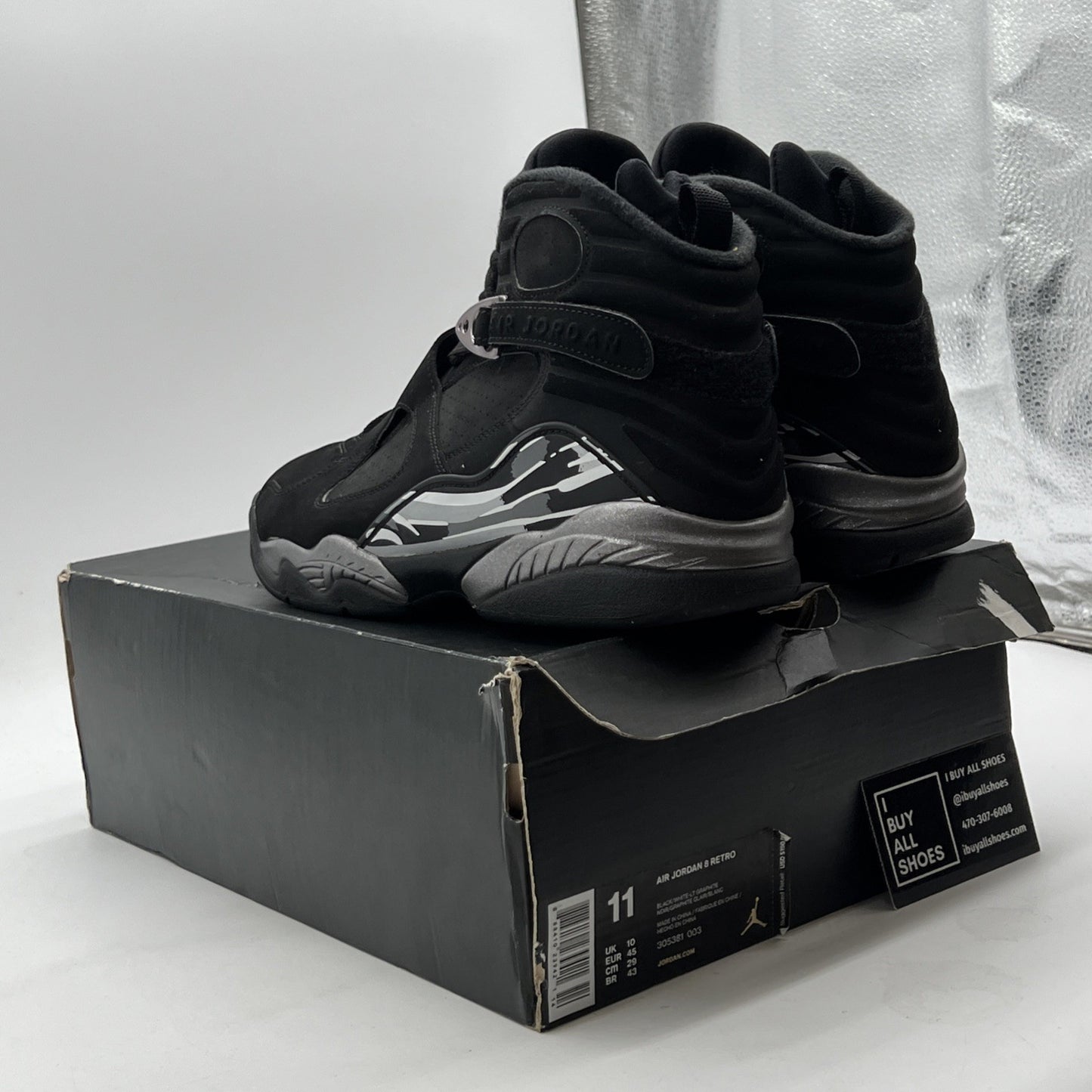 Size 11 - Air Jordan 8 Retro 2015 Chrome (305381-003)