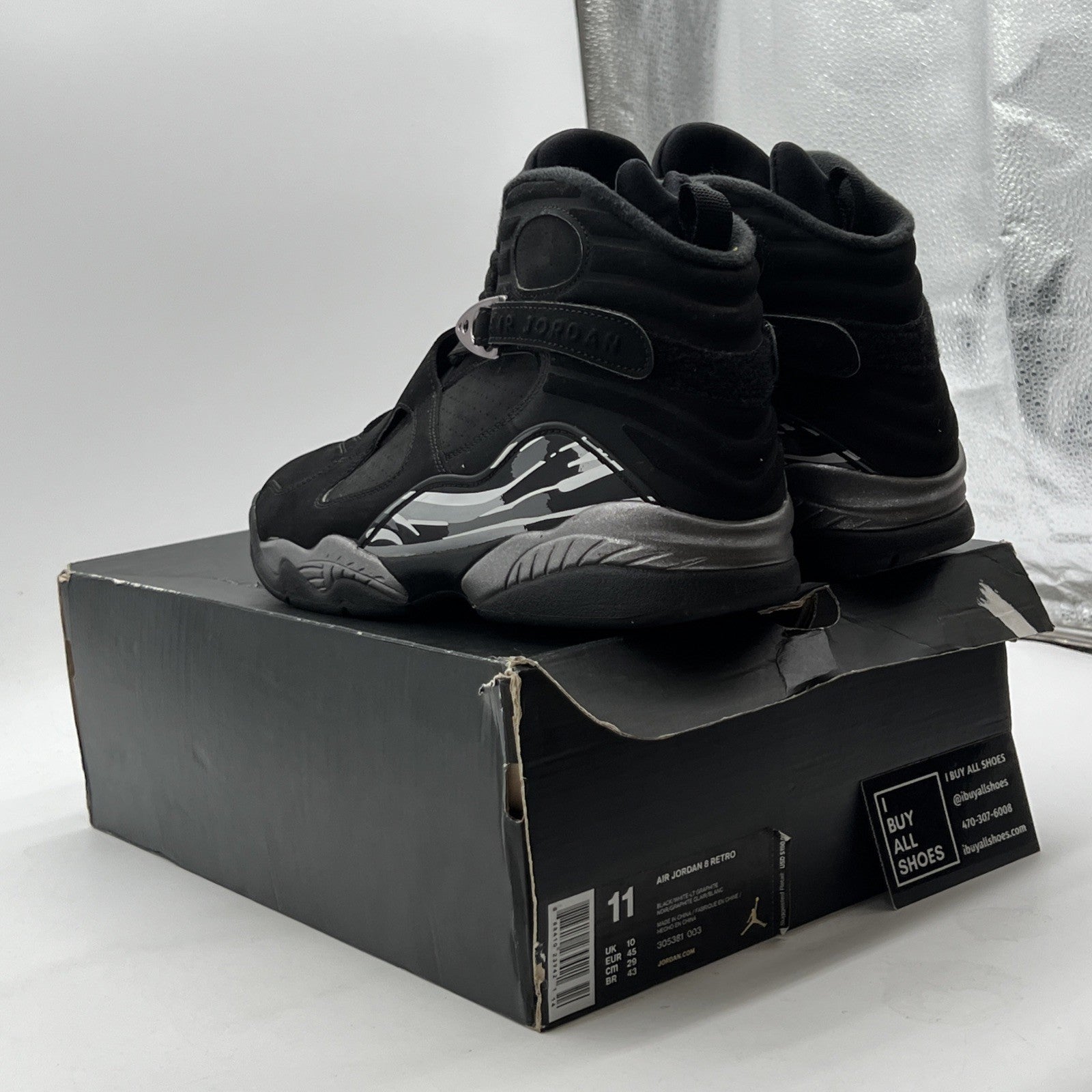 Size 11 - Air Jordan 8 Retro 2015 Chrome (305381-003)