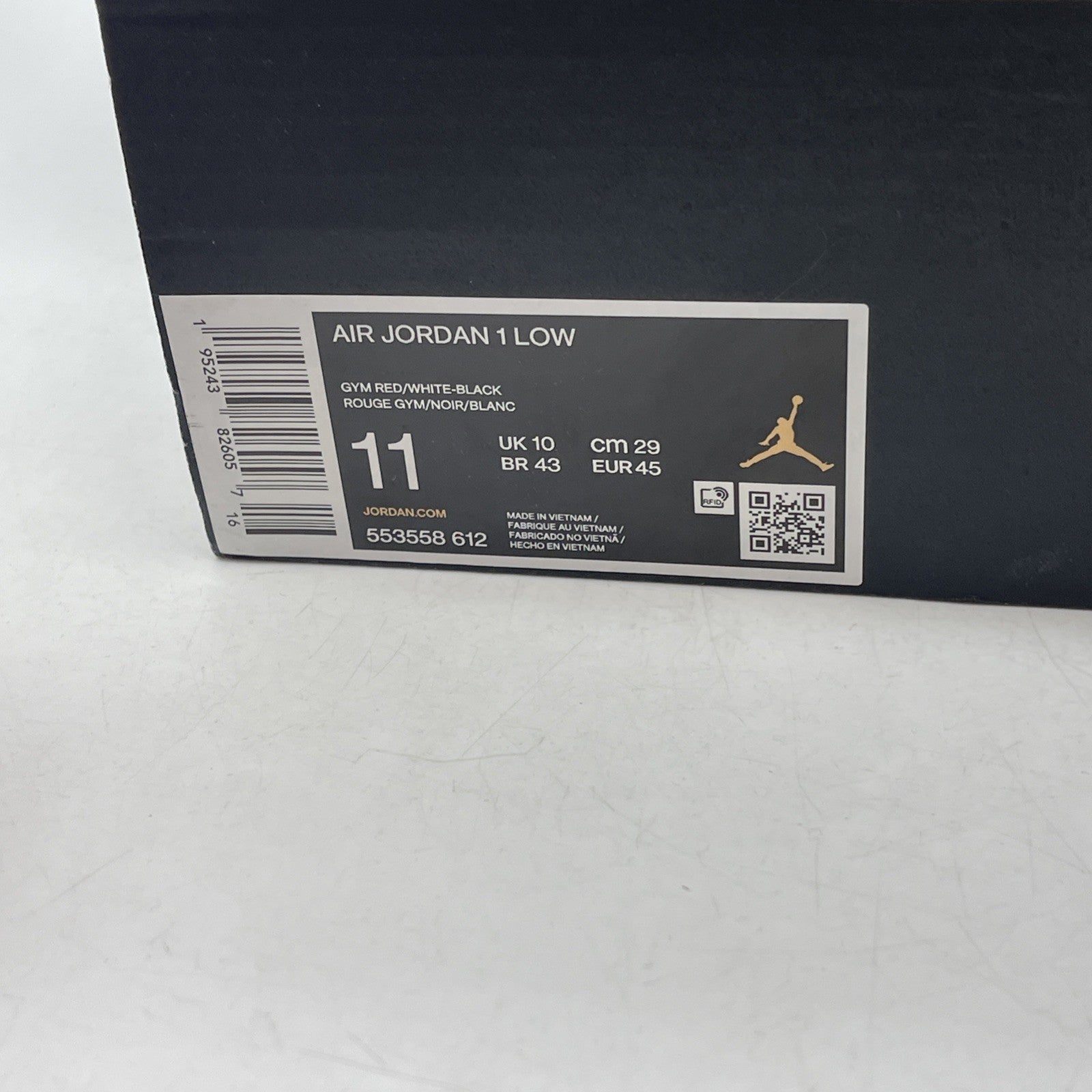 Size 11 - Air Jordan 1 Low Bred Toe (553558-612)