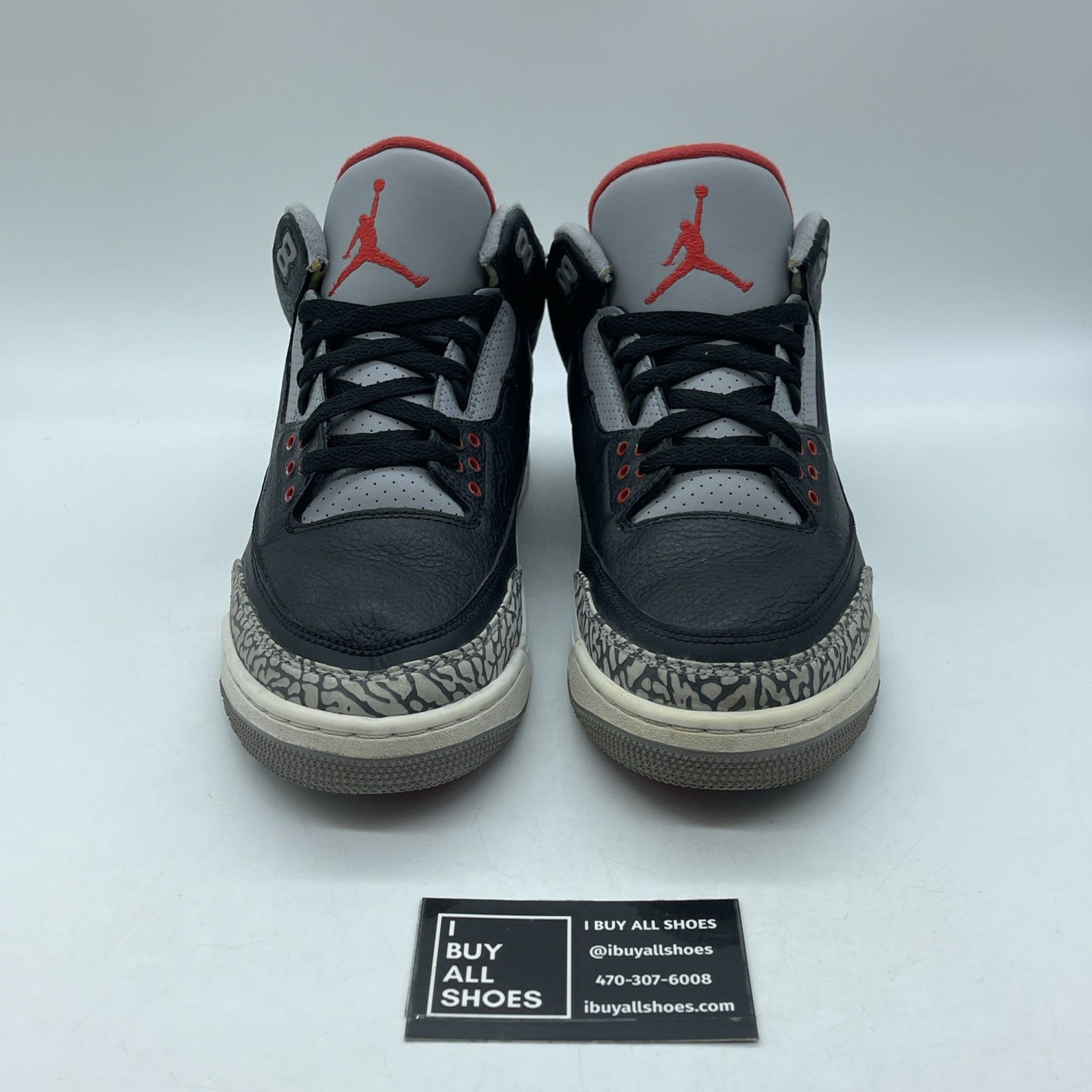 Size 9.5 - Jordan 3 Retro OG Mid Black Cement Suede Leather (854262-001)