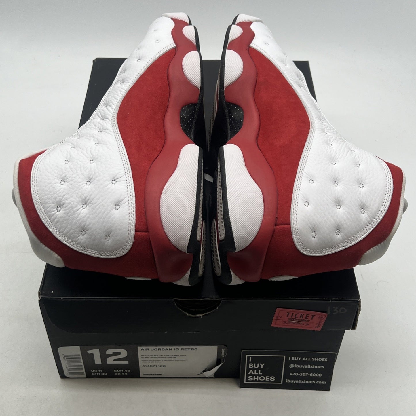 Size 12 - Air Jordan 13 Retro 2014 Grey Toe (414571-126)