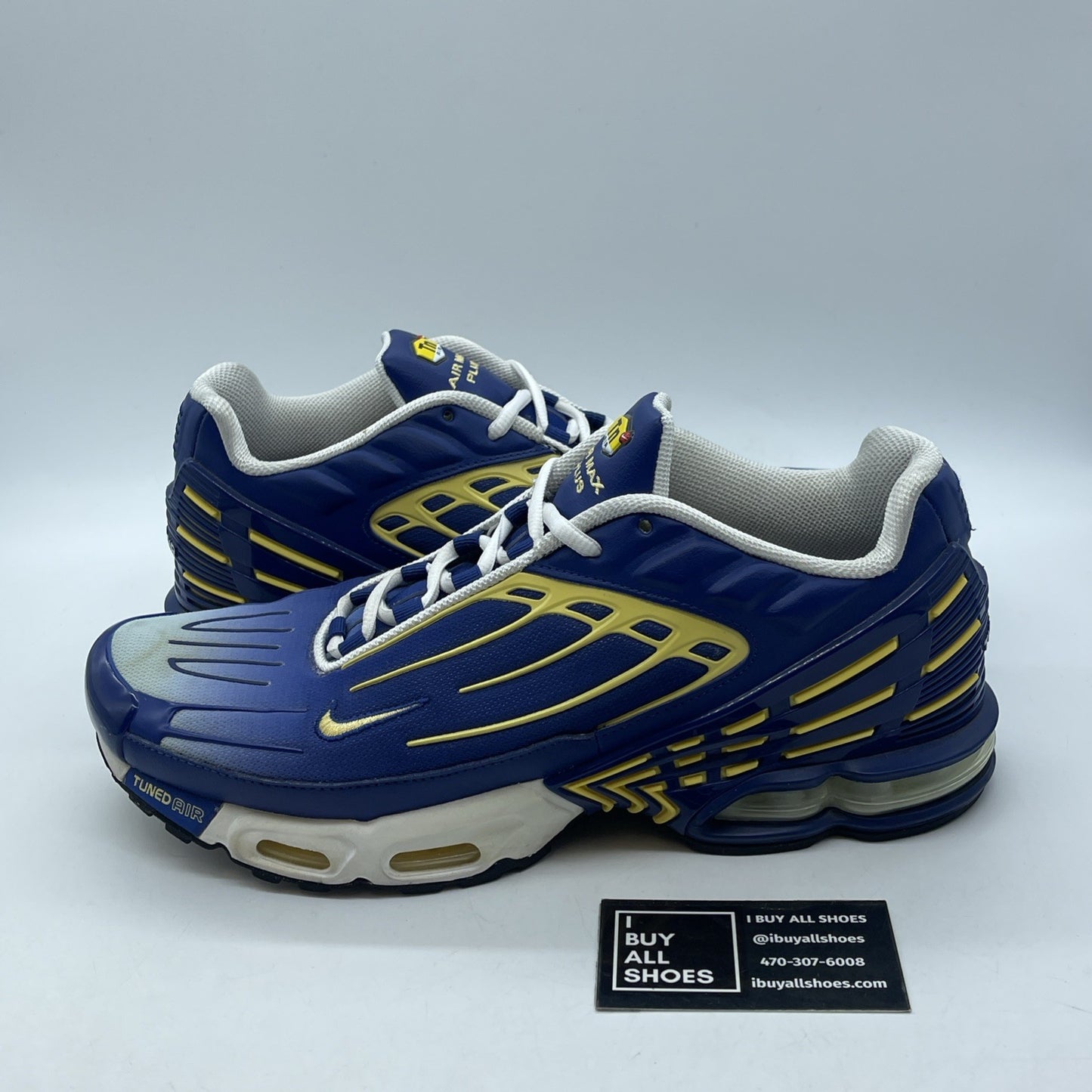 Size 11.5 - Nike Air Max Plus 3 Deep Royal Blue White Suede (CW1417-400)