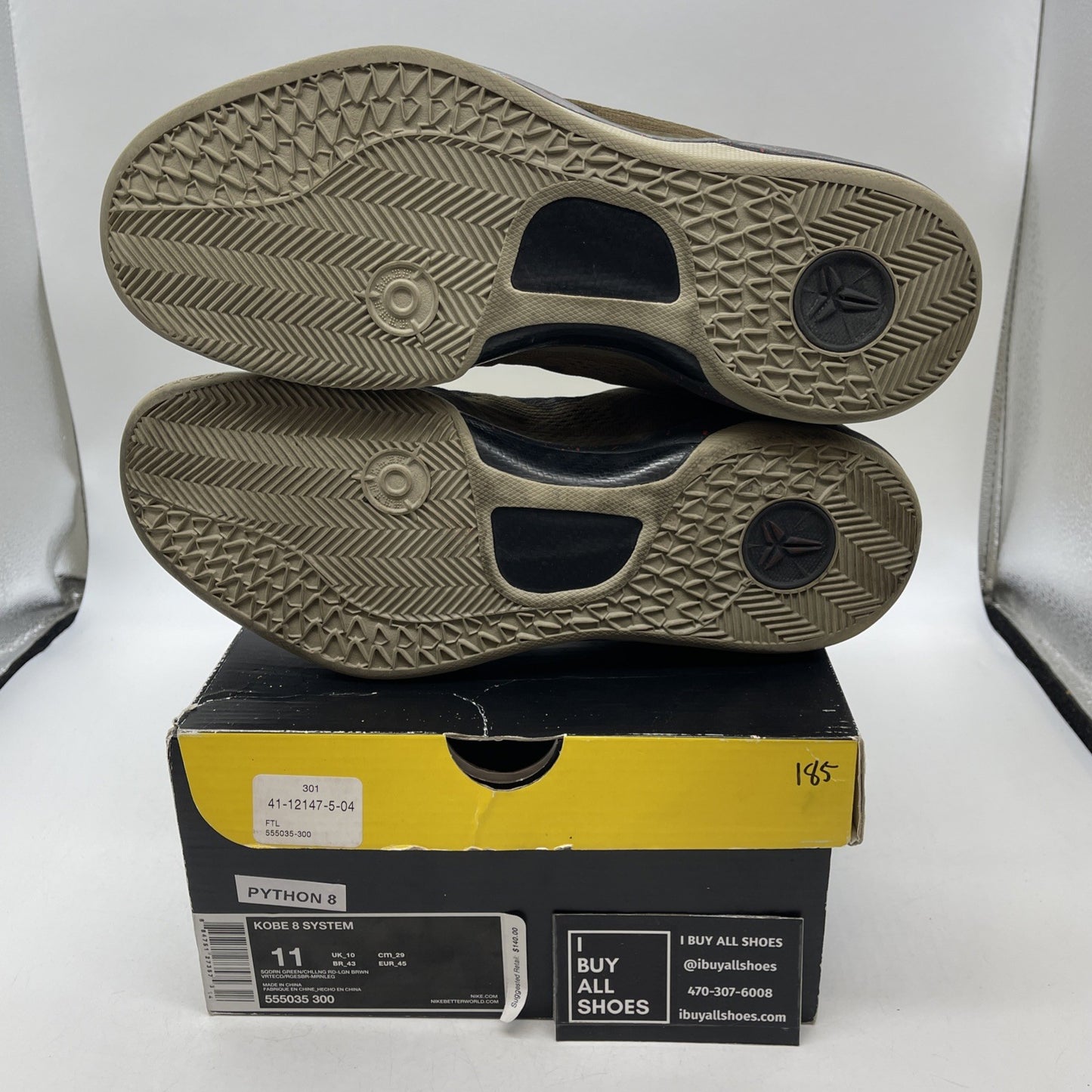 Size 11 - Nike Kobe 8 Python (555035-300)
