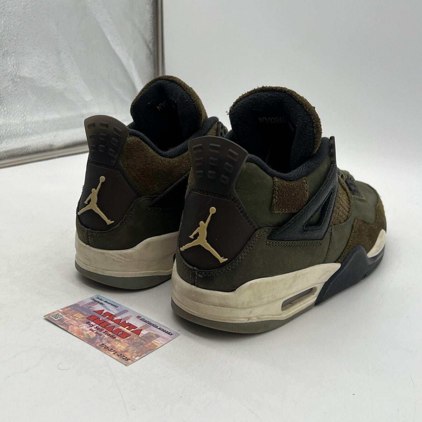 Size 9 - Jordan 4 SE Retro Low Craft - Olive White Suede (FB9927-200)