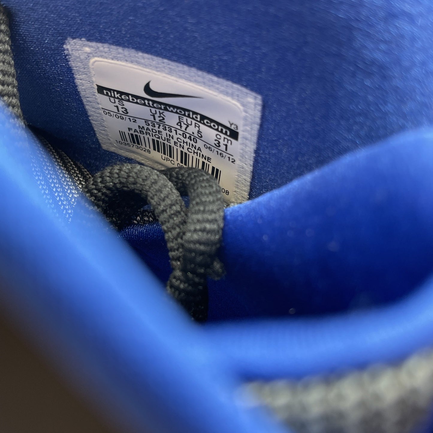 Size 13 - Nike Air Penny 5 Orlando Black Blue Suede Leather (537331-040)