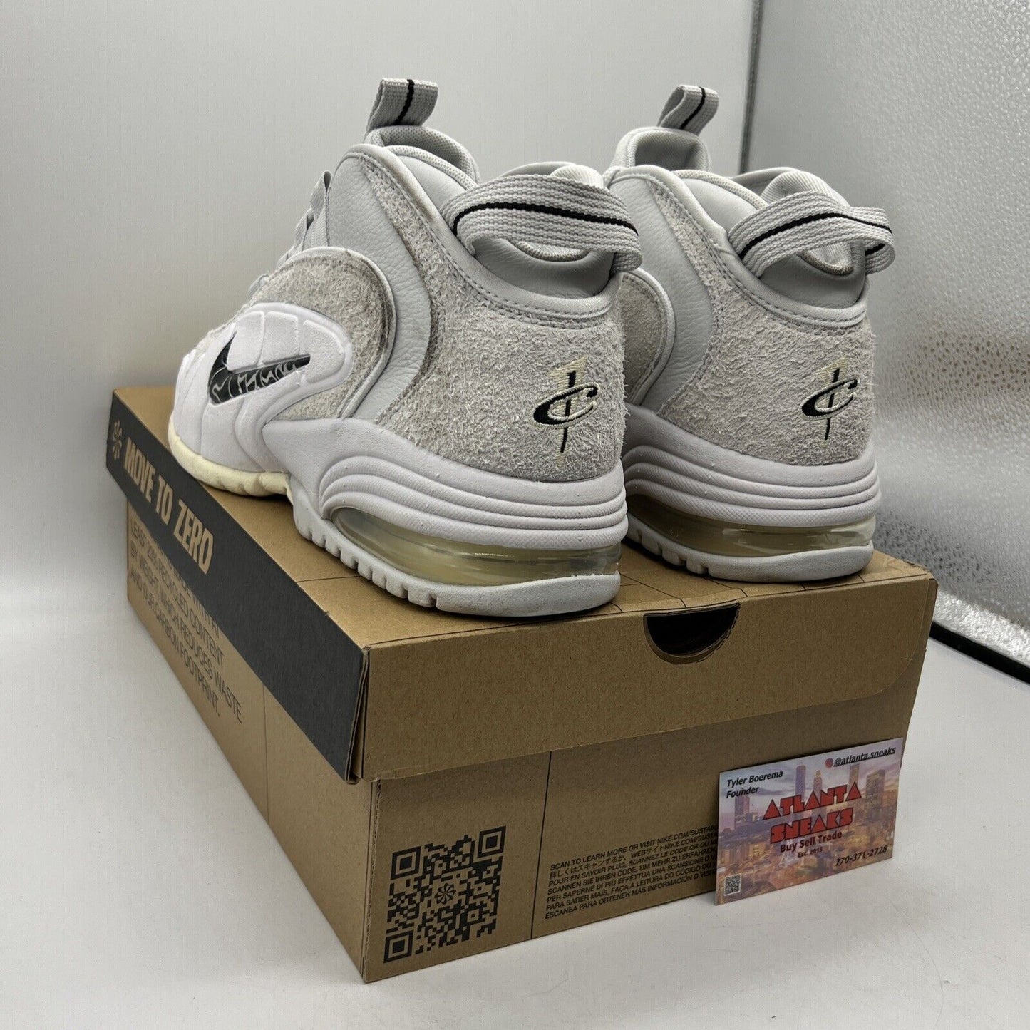 Size 10.5 - Nike Air Max Penny 1 Photon Dust Grey White Cream (DX5801-001)