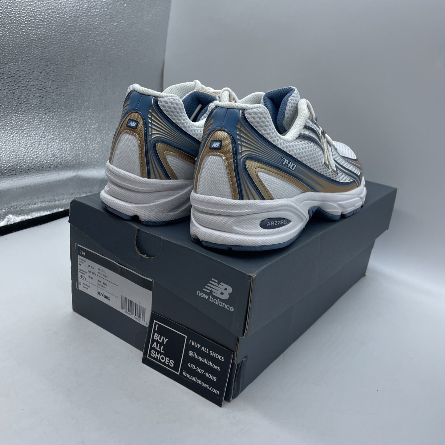 Size 9 - New Balance 740v2 Heron Blue Vintage Indigo (U740HB2)