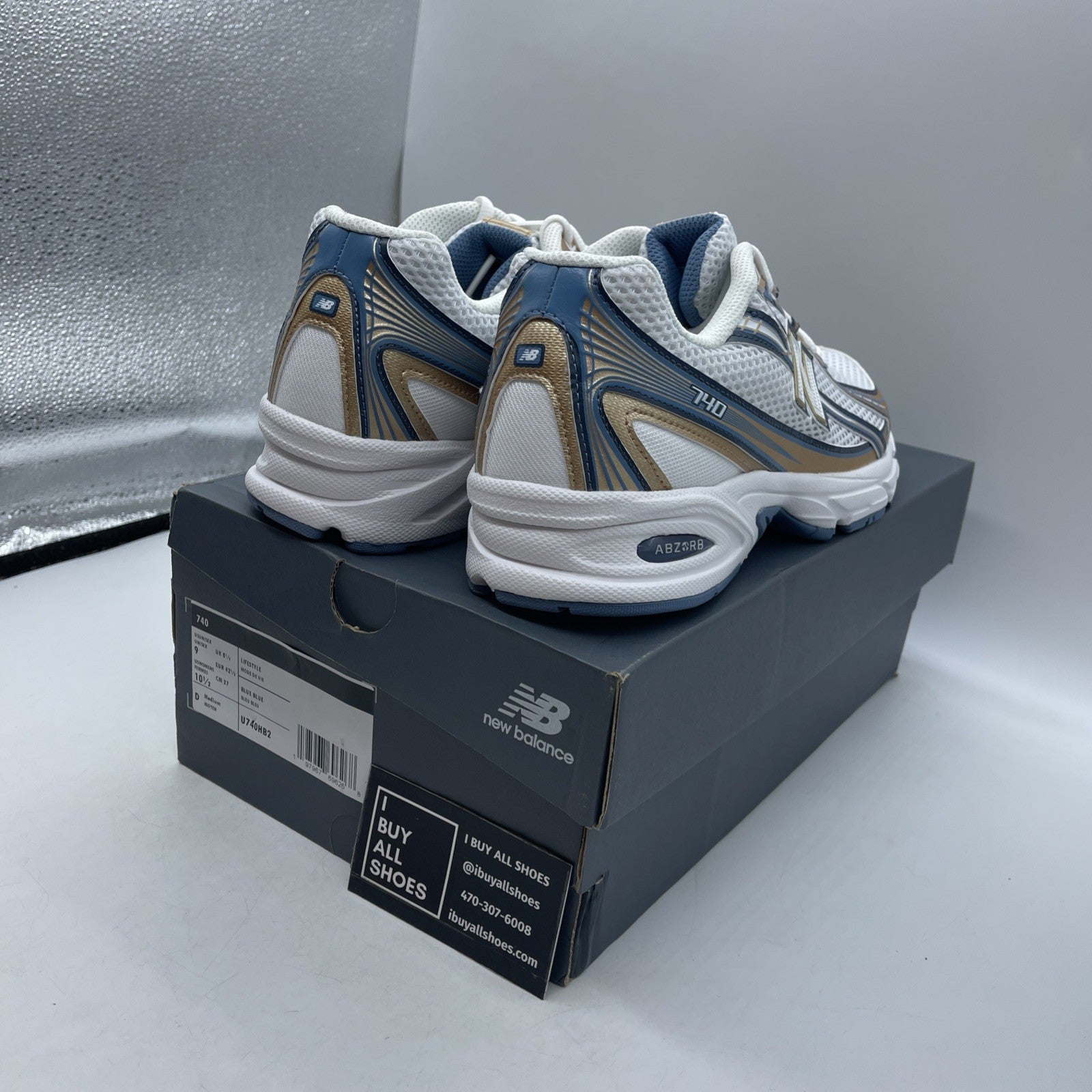 Size 9 - New Balance 740v2 Heron Blue Vintage Indigo (U740HB2)