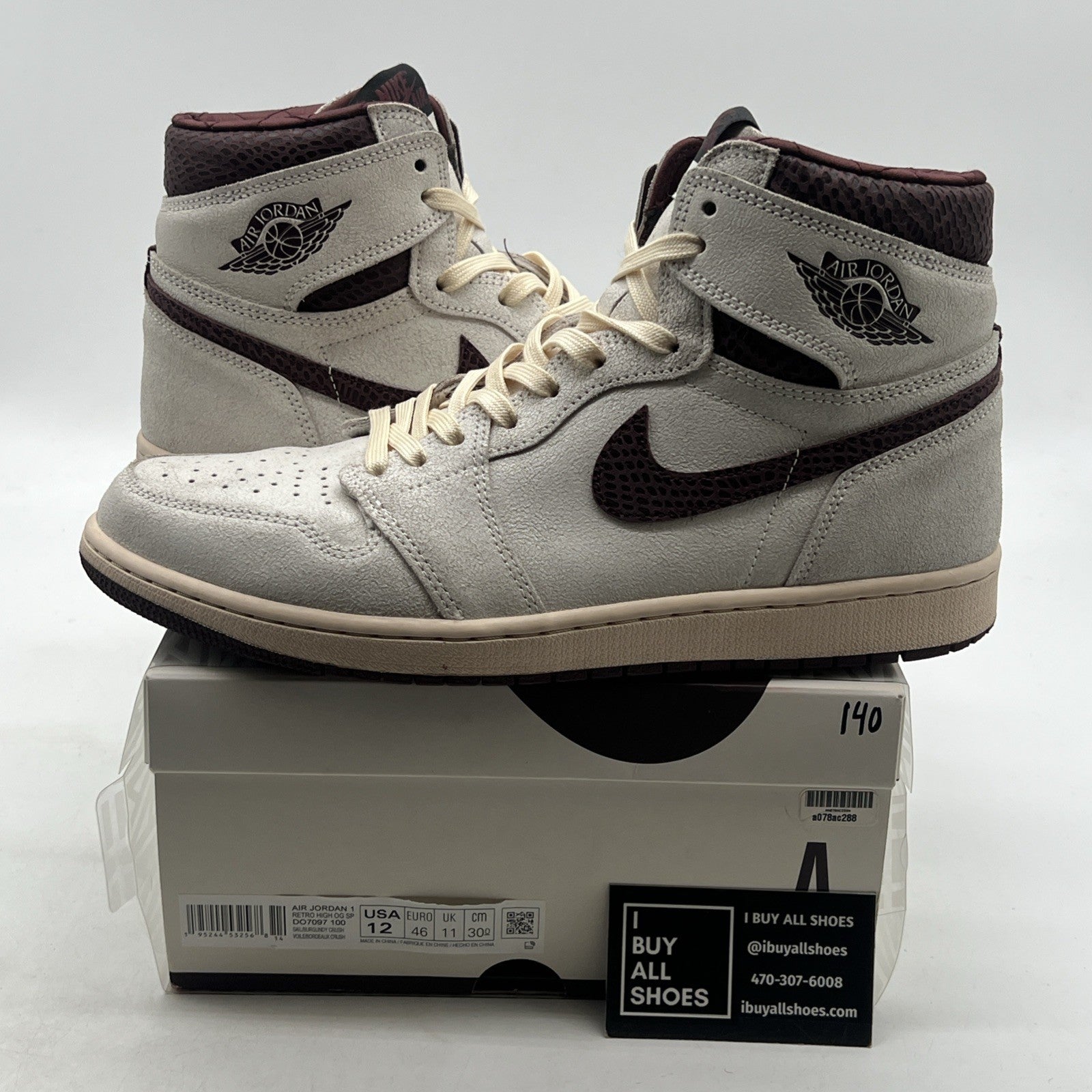 Size 12 - Air Jordan 1 OG x A Ma Maniere High Airness (DO7097-100)