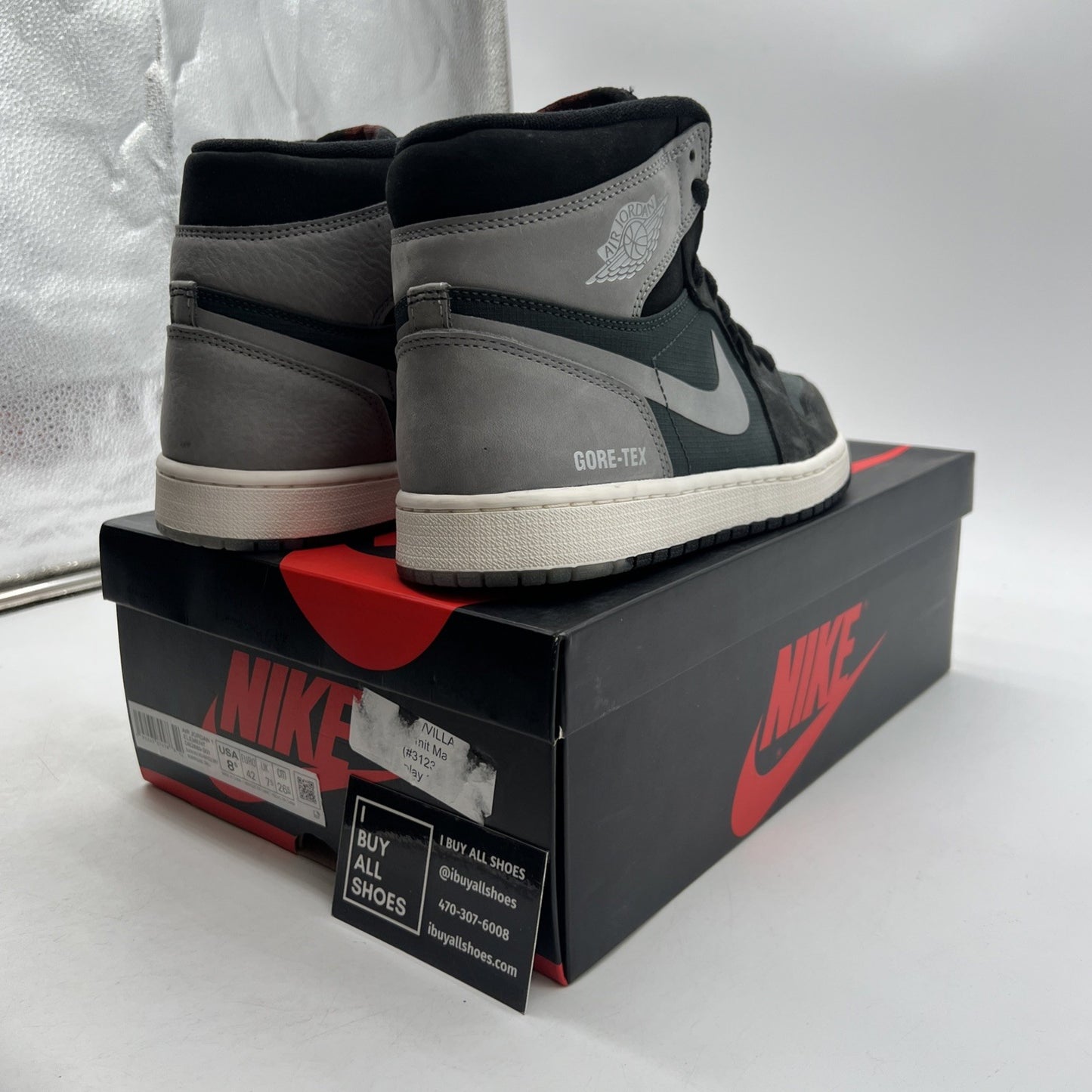 Size 8.5 - Air Jordan 1 Element GORE-TEX High Black Particle Grey (DB2889-001)