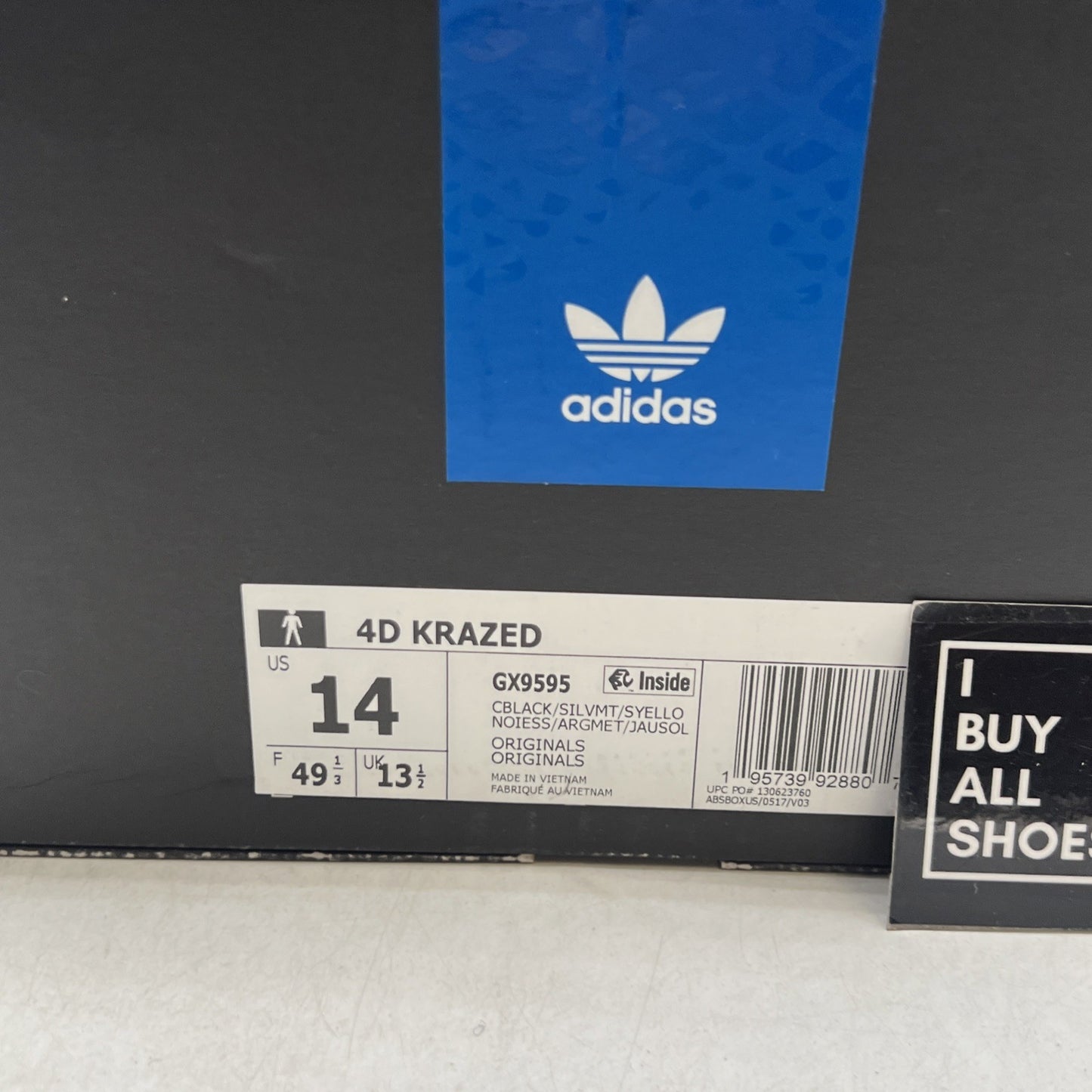 Size 14 - Adidas 4D Krazed Black Solar Yellow (GX9595)