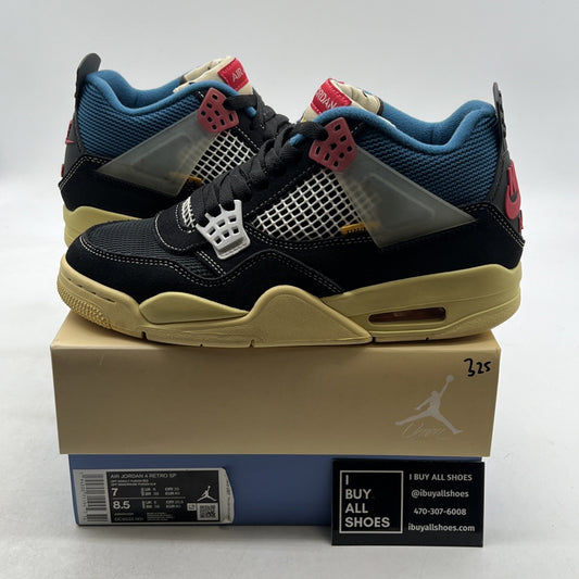 Size 7 - Air Jordan 4 Retro x Union LA Mid Off Noir (DC9533-001)