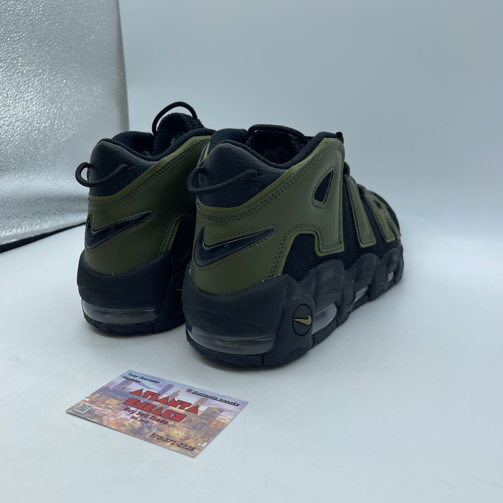 Size 8.5 - Nike Air More Uptempo '96 Rough Green Black Suede (DH8011-001)