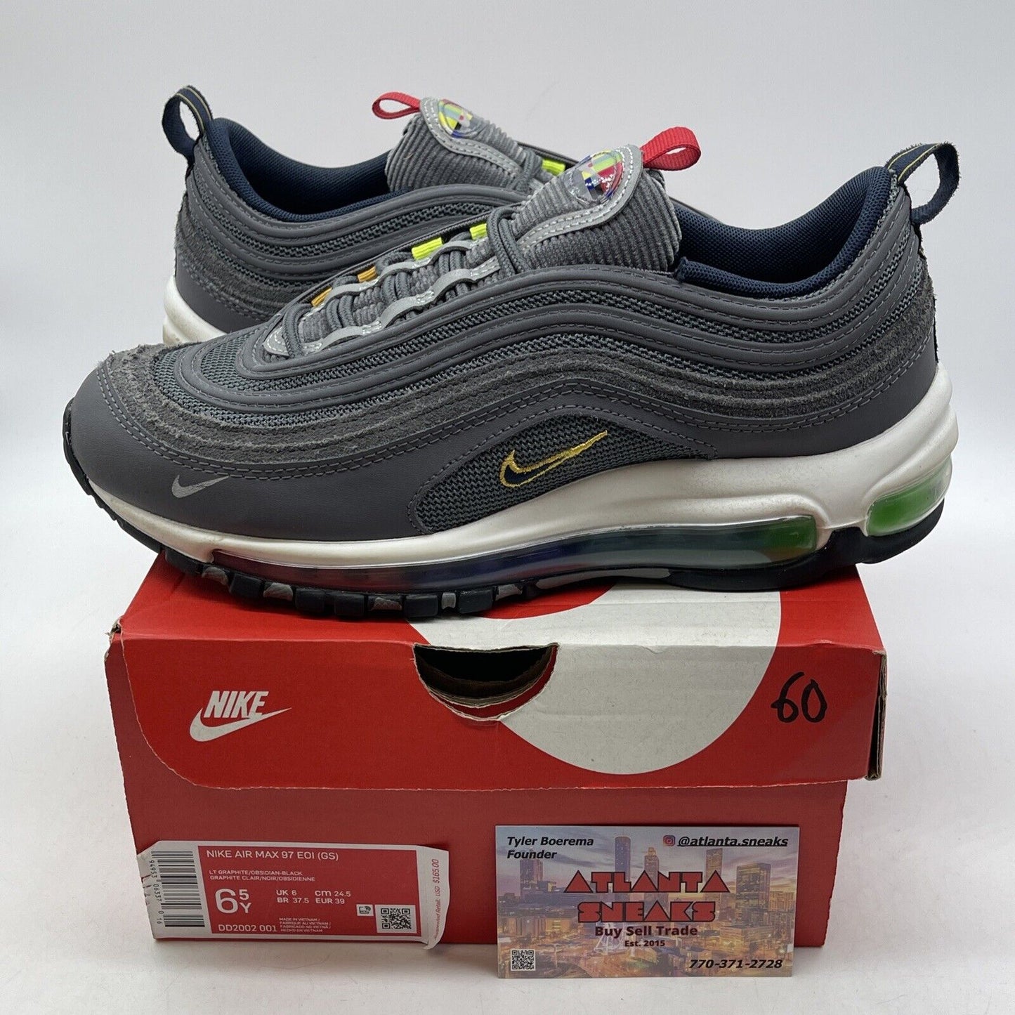 Size 6.5Y - Nike Air Max 97 GS 'Evolution of Icons' Grey White (DD2002-001)