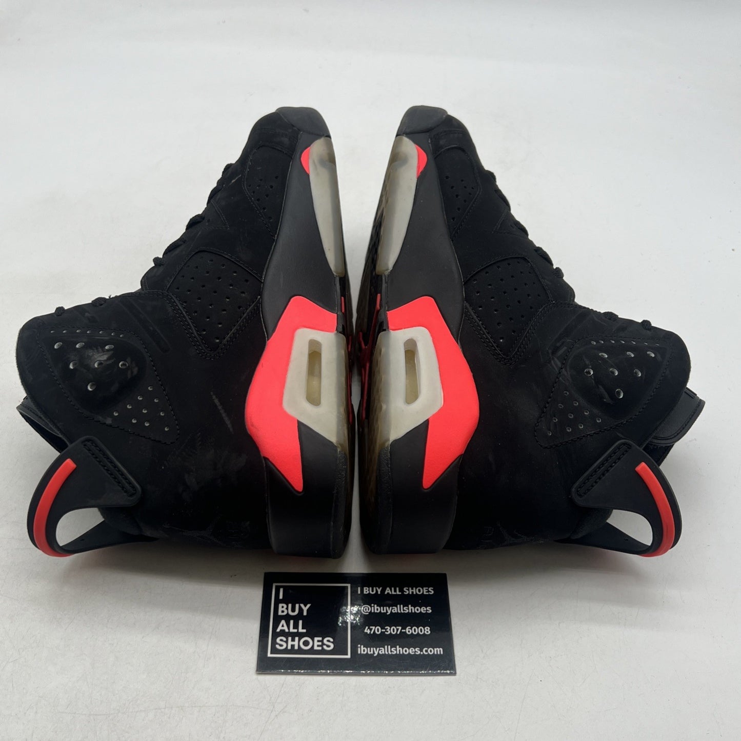 Size 9 - Air Jordan 6 Retro Infrared Black 2014 (384664-023)