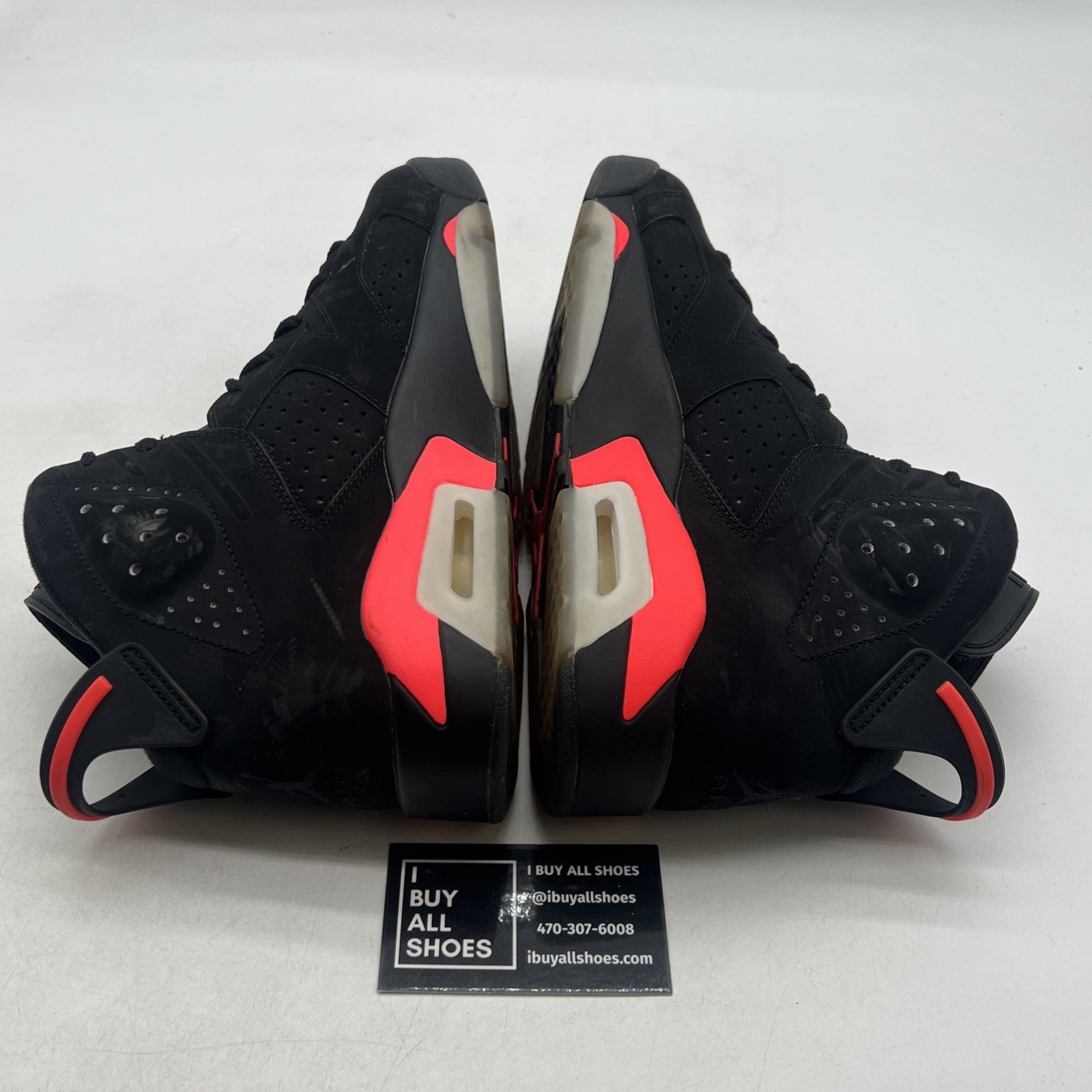Size 9 - Air Jordan 6 Retro Infrared Black 2014 (384664-023)