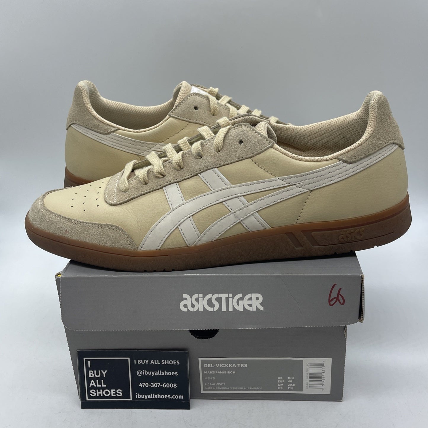 Size 11.5 - Asics Gel-Vickka Pro Skate Brown White (H8A4L)