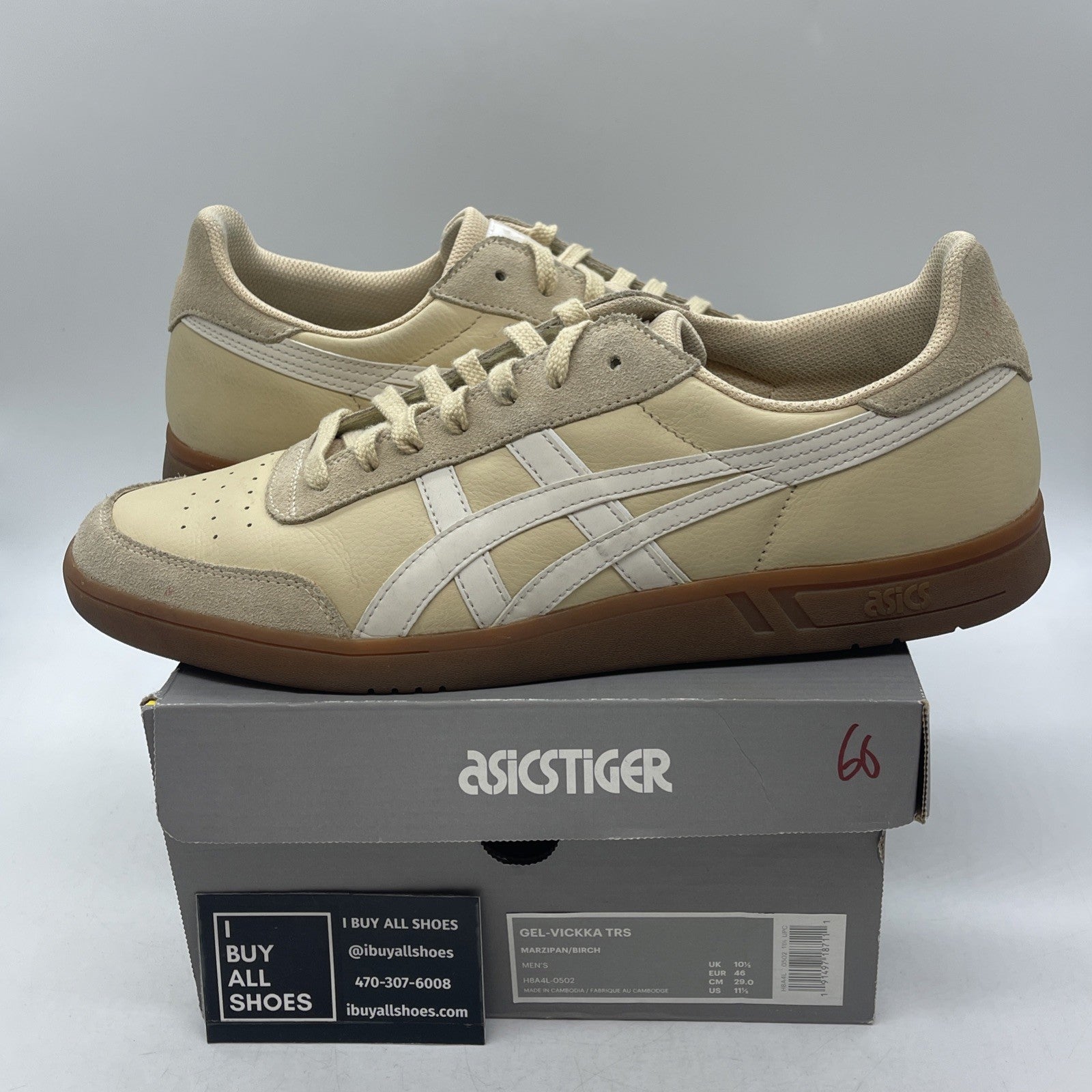 Size 11.5 - Asics Gel-Vickka Pro Skate Brown White (H8A4L)