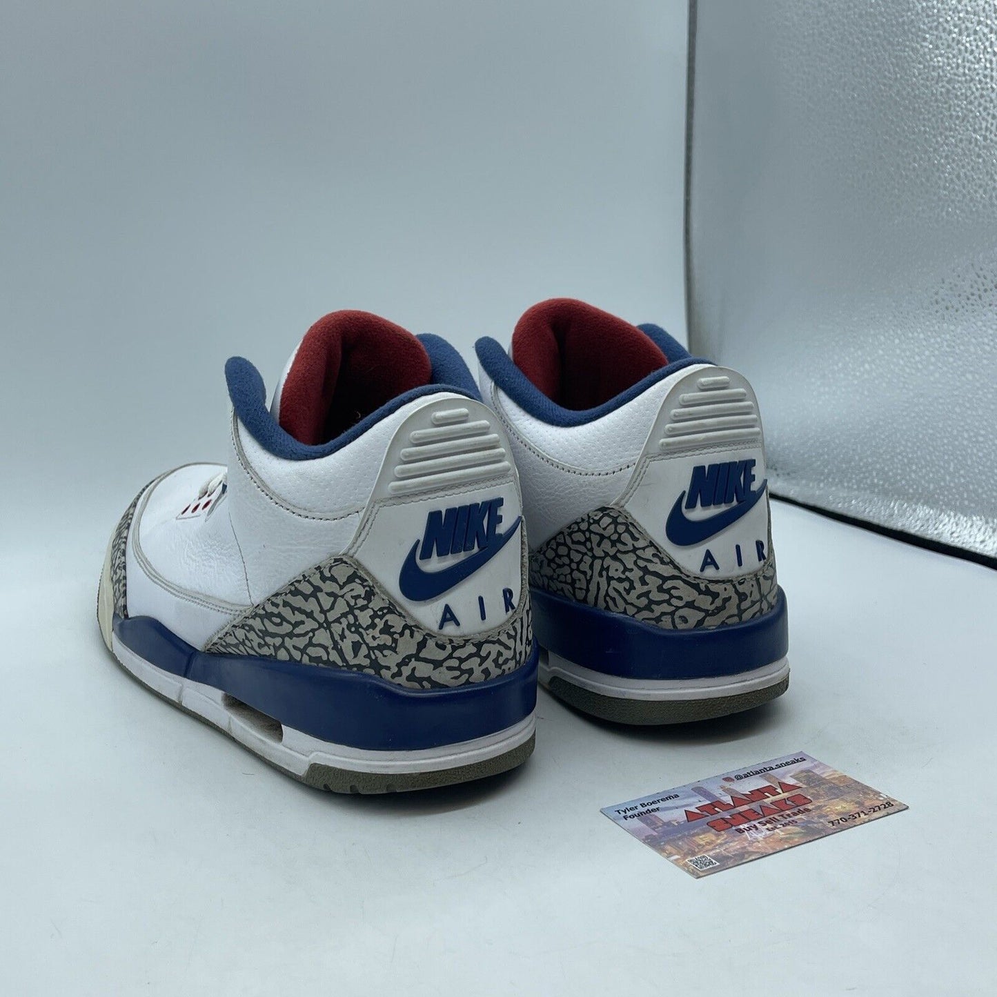 Size 11.5 - Jordan 3 Retro Mid True Blue Grey Suede White Leather (854262-106)